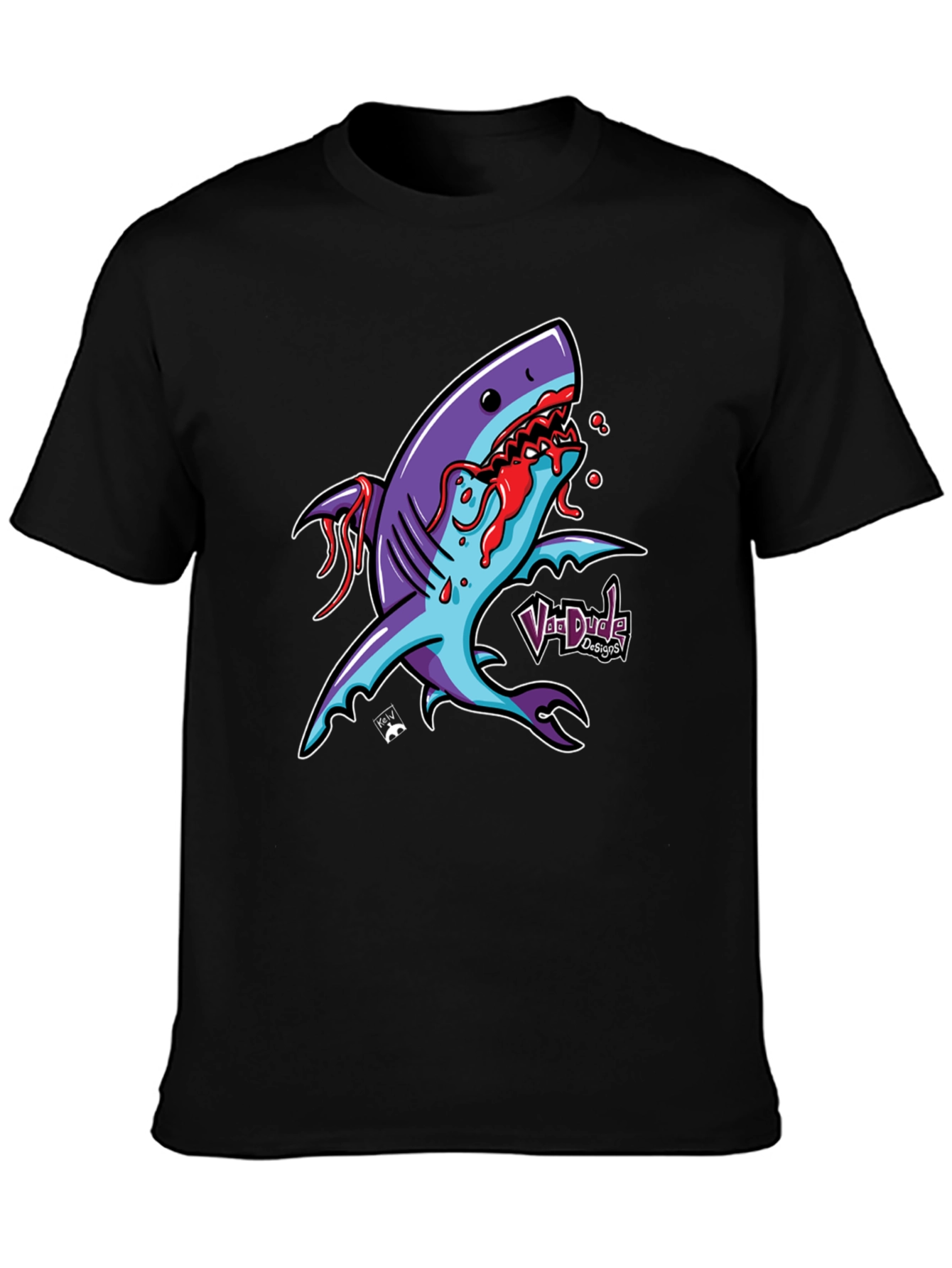 Shark Attack Graphic T-Shirt - Bold Cartoon Design