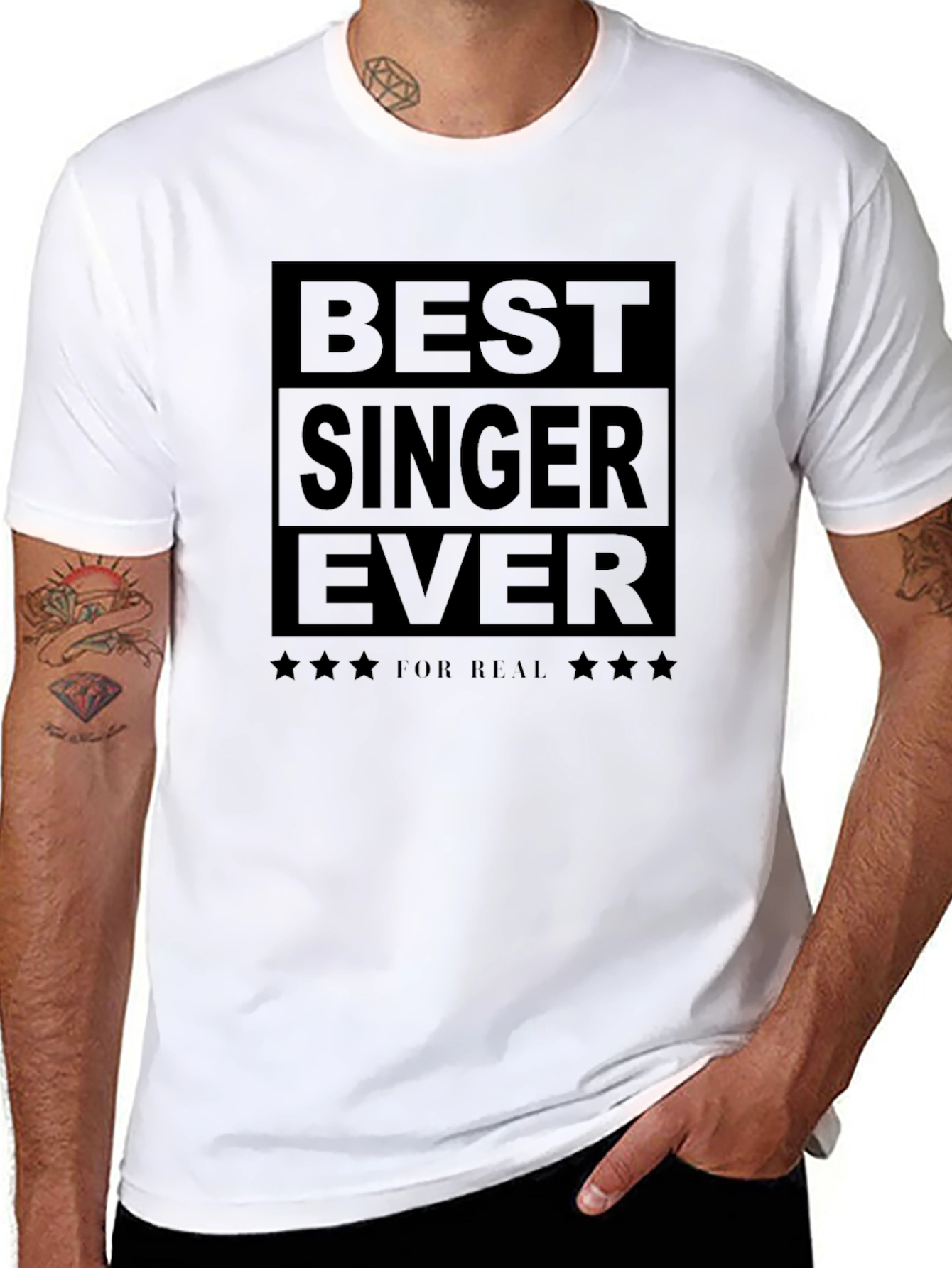 Best Singer Ever Black Graphic T-Shirt