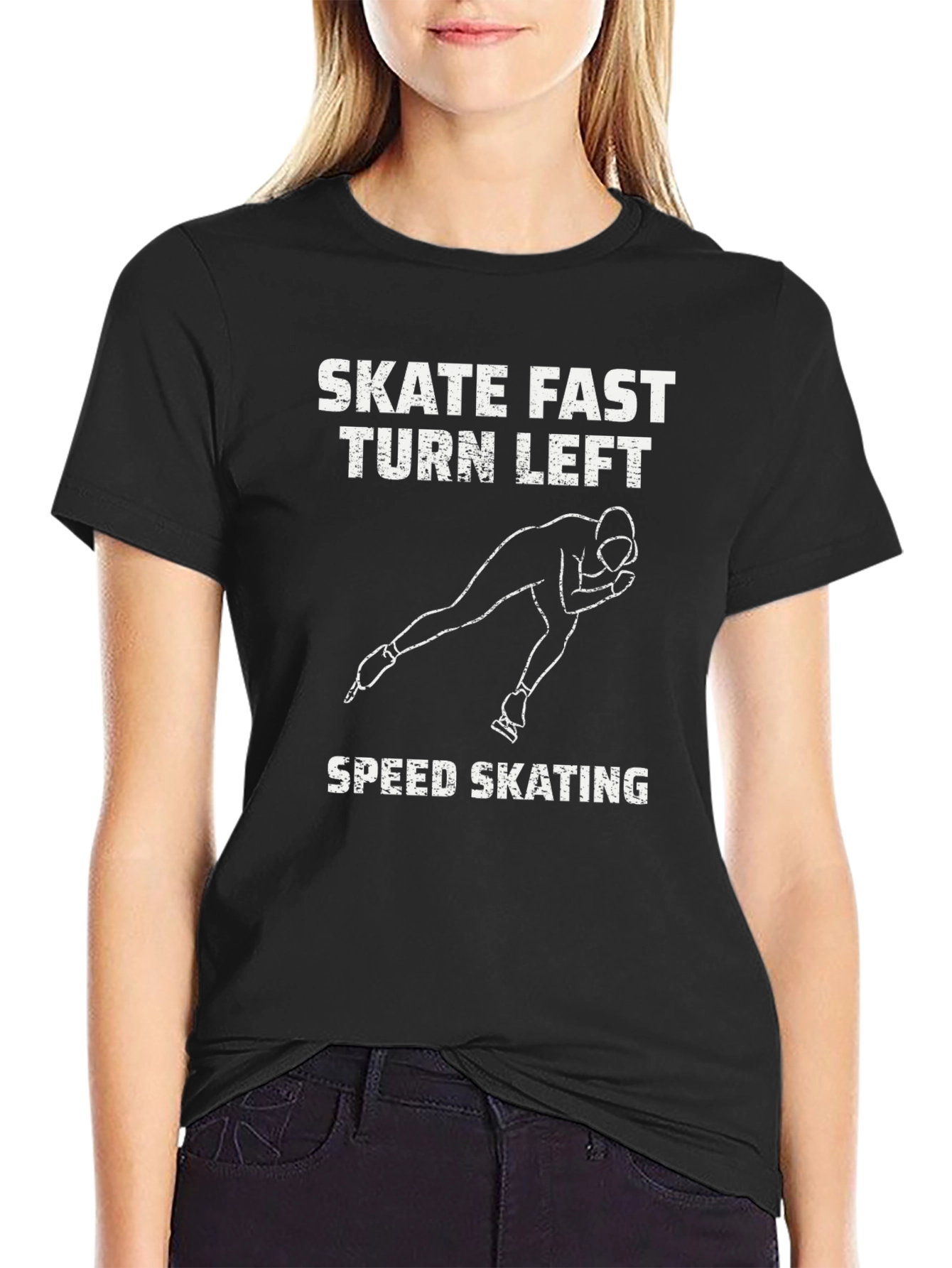 Skate Fast Turn Left Speed Skating T-Shirt