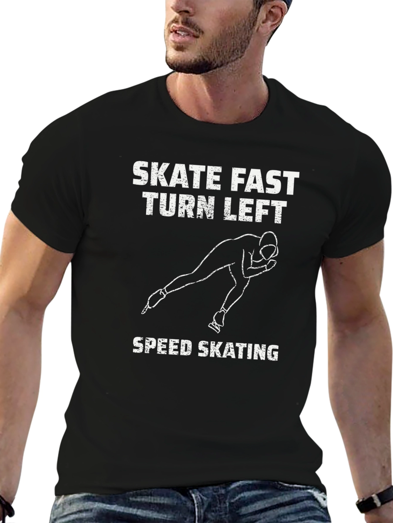 Skate Fast Turn Left Speed Skating T-Shirt