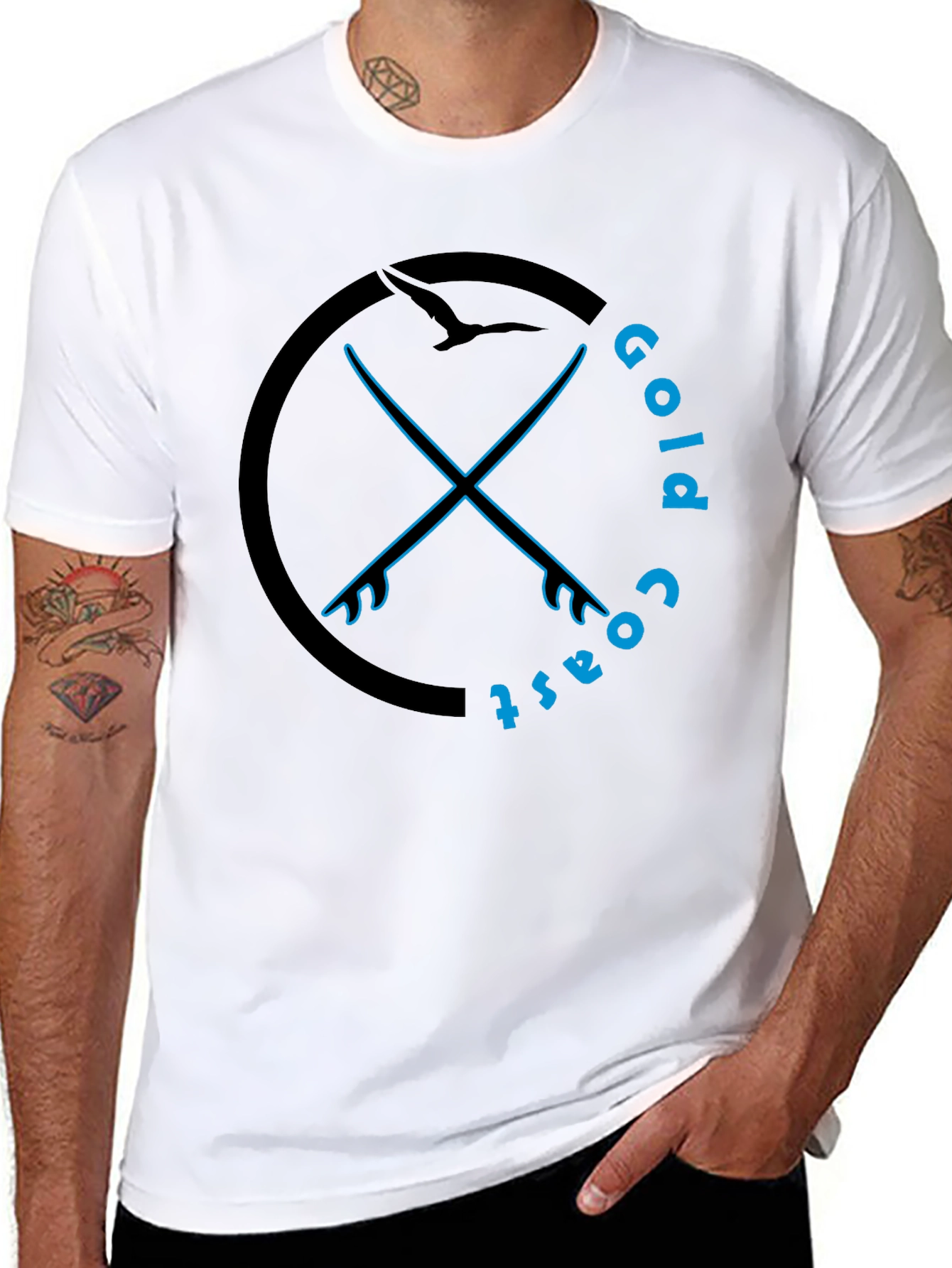Gold Coast Surfboards Crew Neck T-Shirt