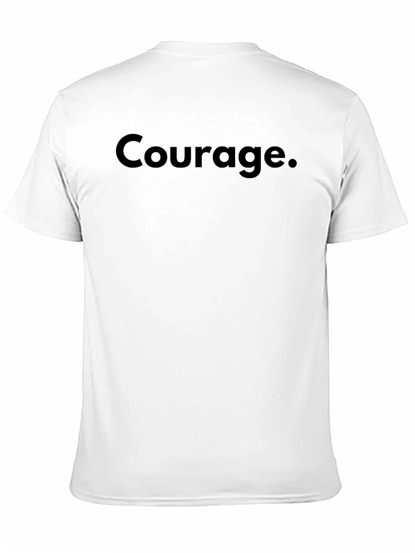 Courage Graphic Tee - Black Crew Neck