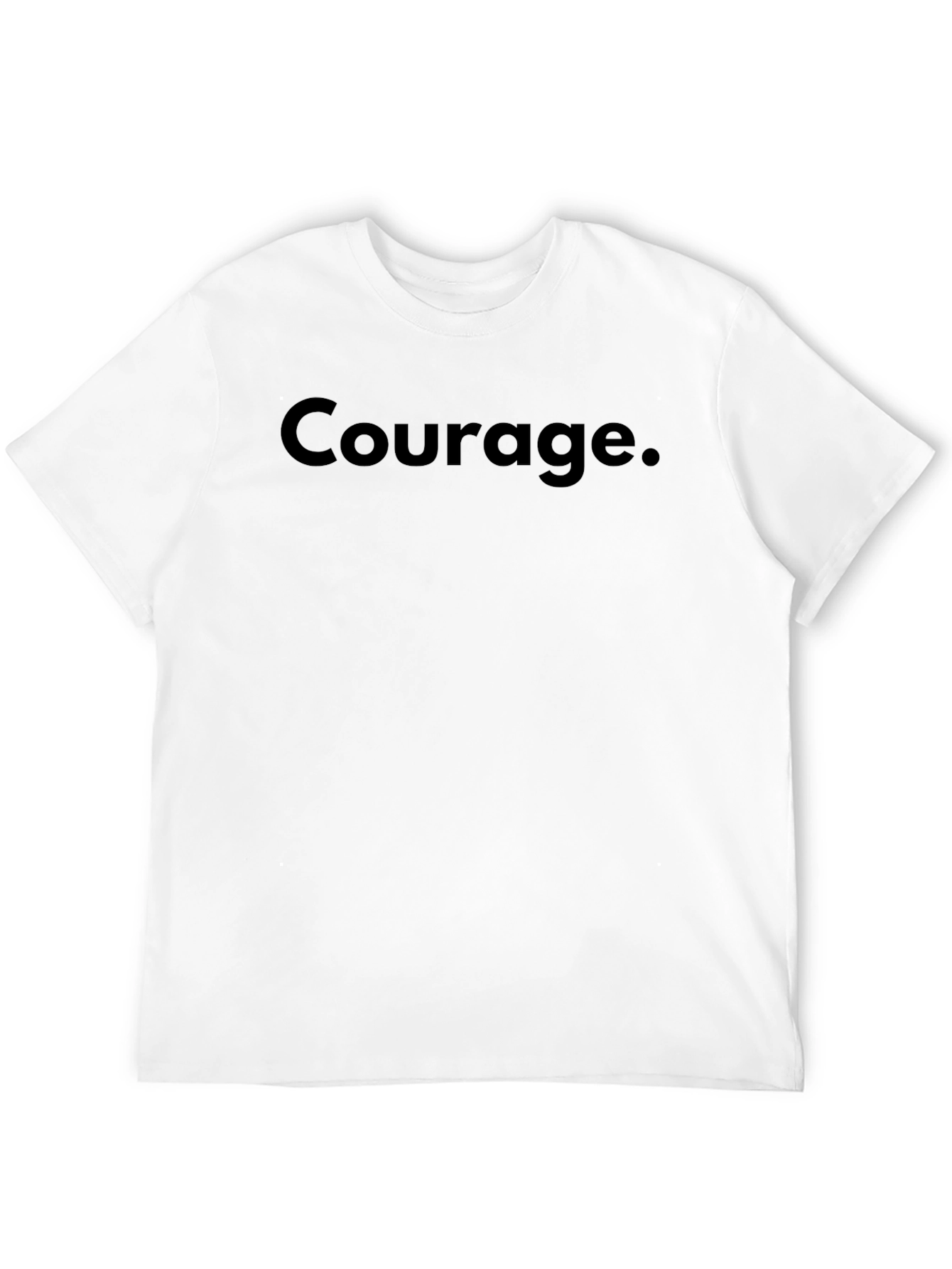 Courage Graphic Tee - Black Crew Neck