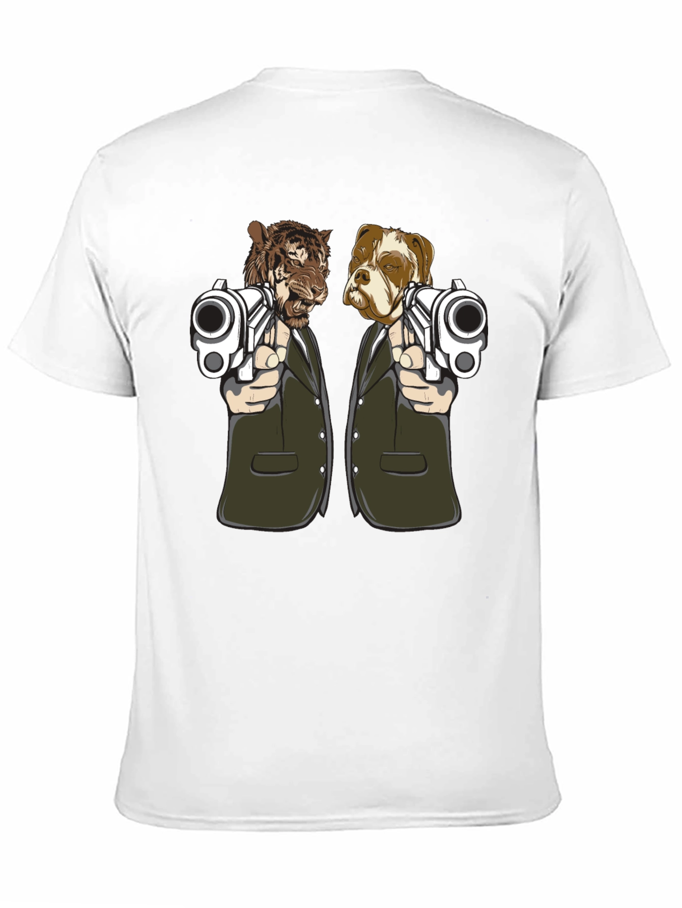 Gangster Animals Graphic Tee - Tiger & Dog