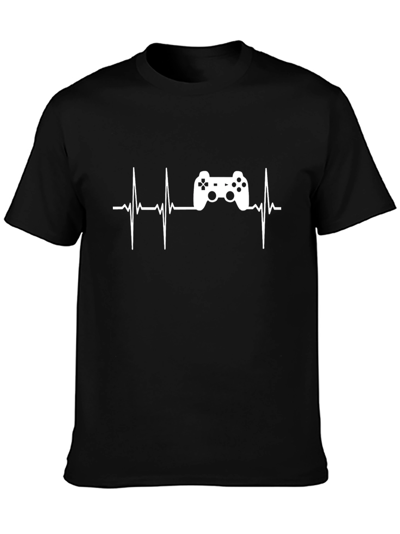 Gamer Heartbeat Black T-Shirt