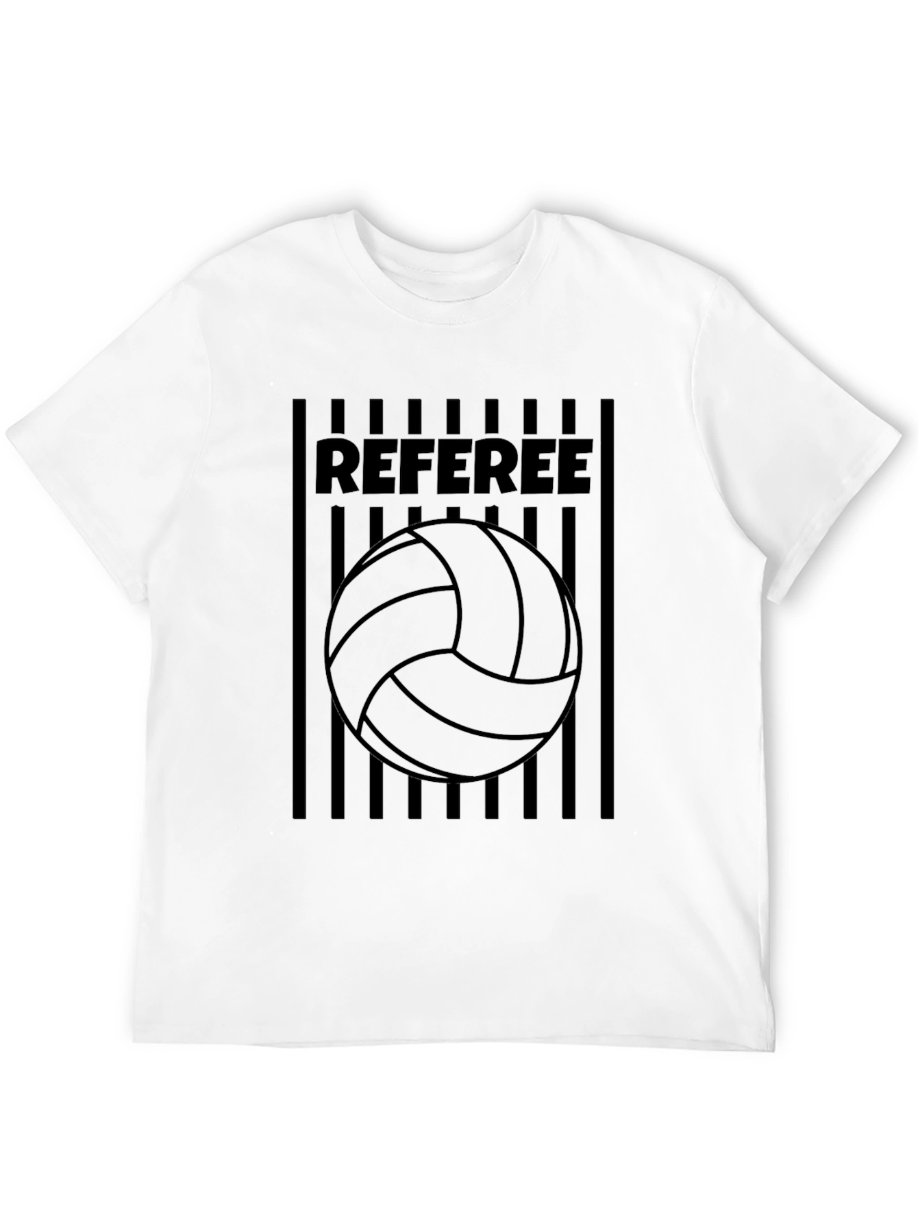 Referee Volleyball T-Shirt - Black Graphic Tee