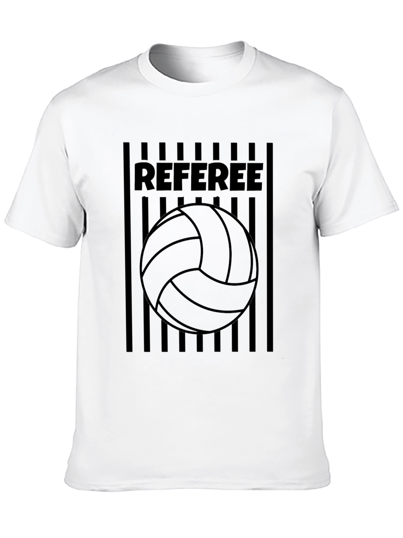 Referee Volleyball T-Shirt - Black Graphic Tee