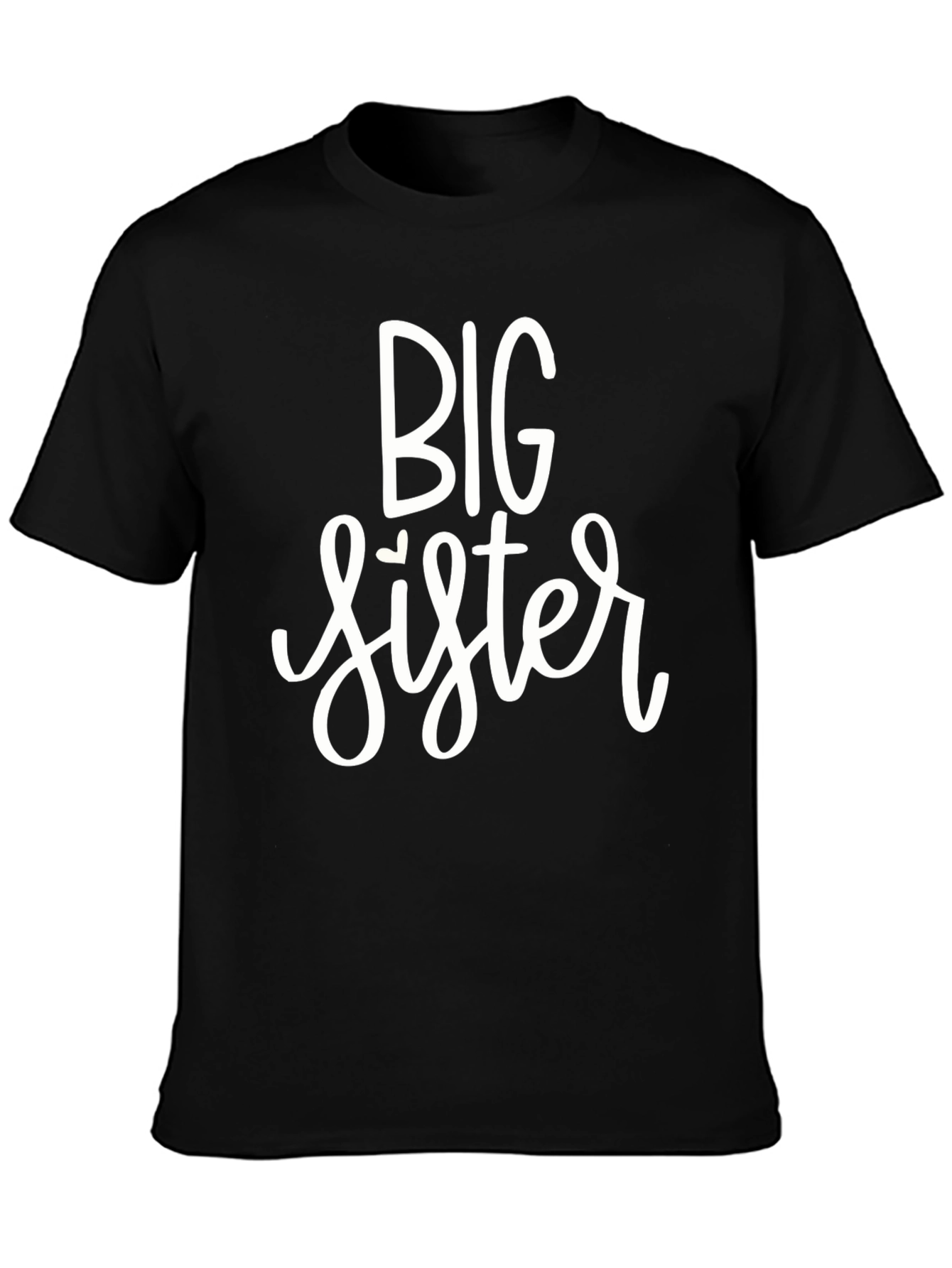 Big Sister Tee - Black Cotton Shirt