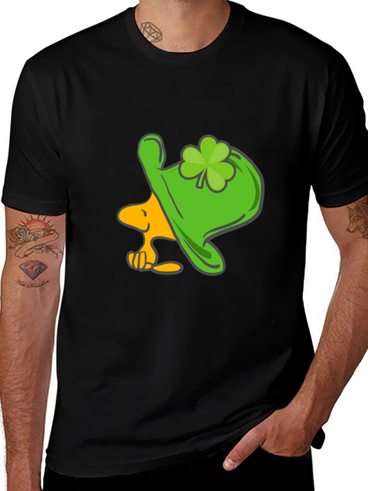 Lucky Snoopy St. Patricks Day Black T-Shirt