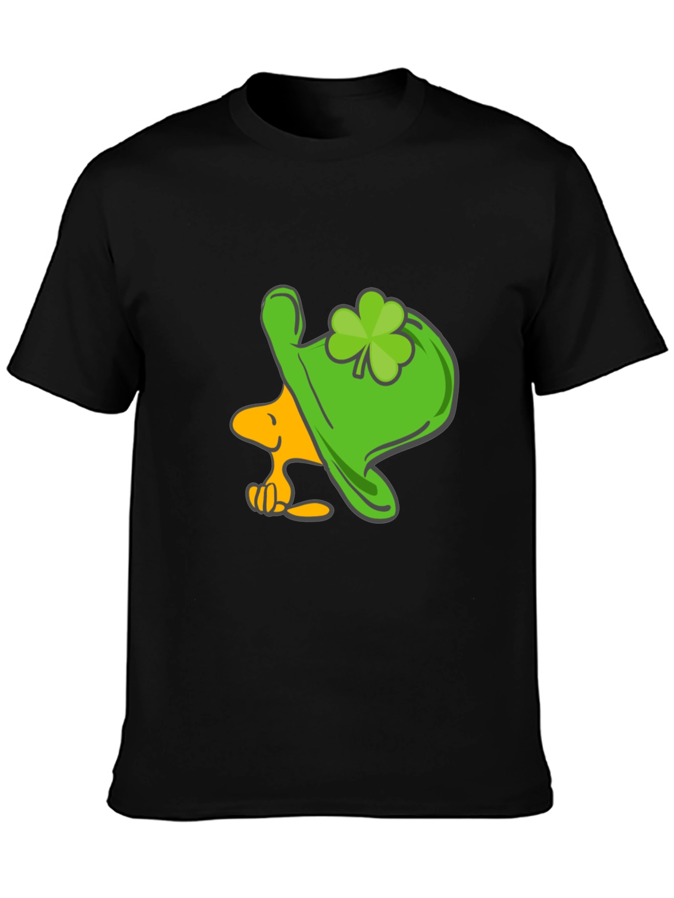 Lucky Snoopy St. Patricks Day Black T-Shirt