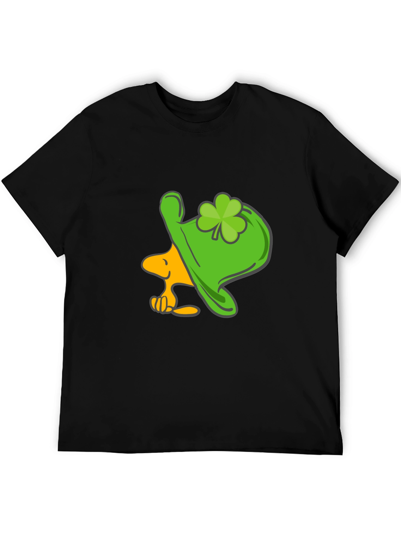 Lucky Snoopy St. Patricks Day Black T-Shirt