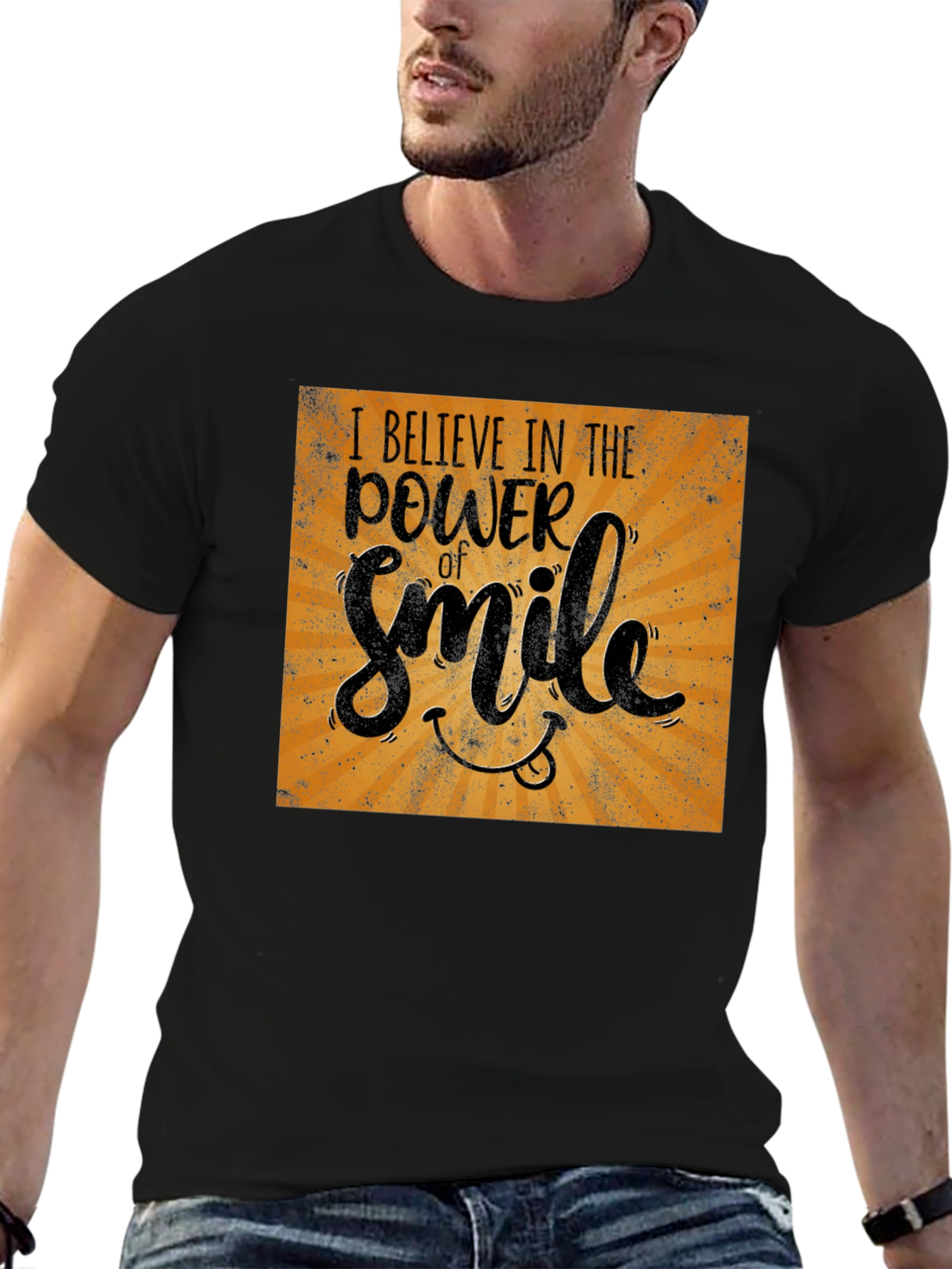 Power of Smile Graphic Tee - Black