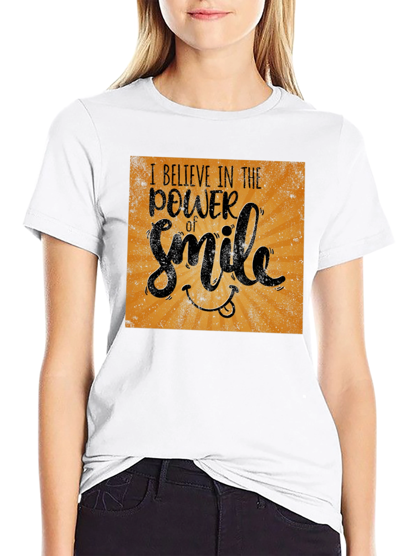 Power of Smile Graphic Tee - Black
