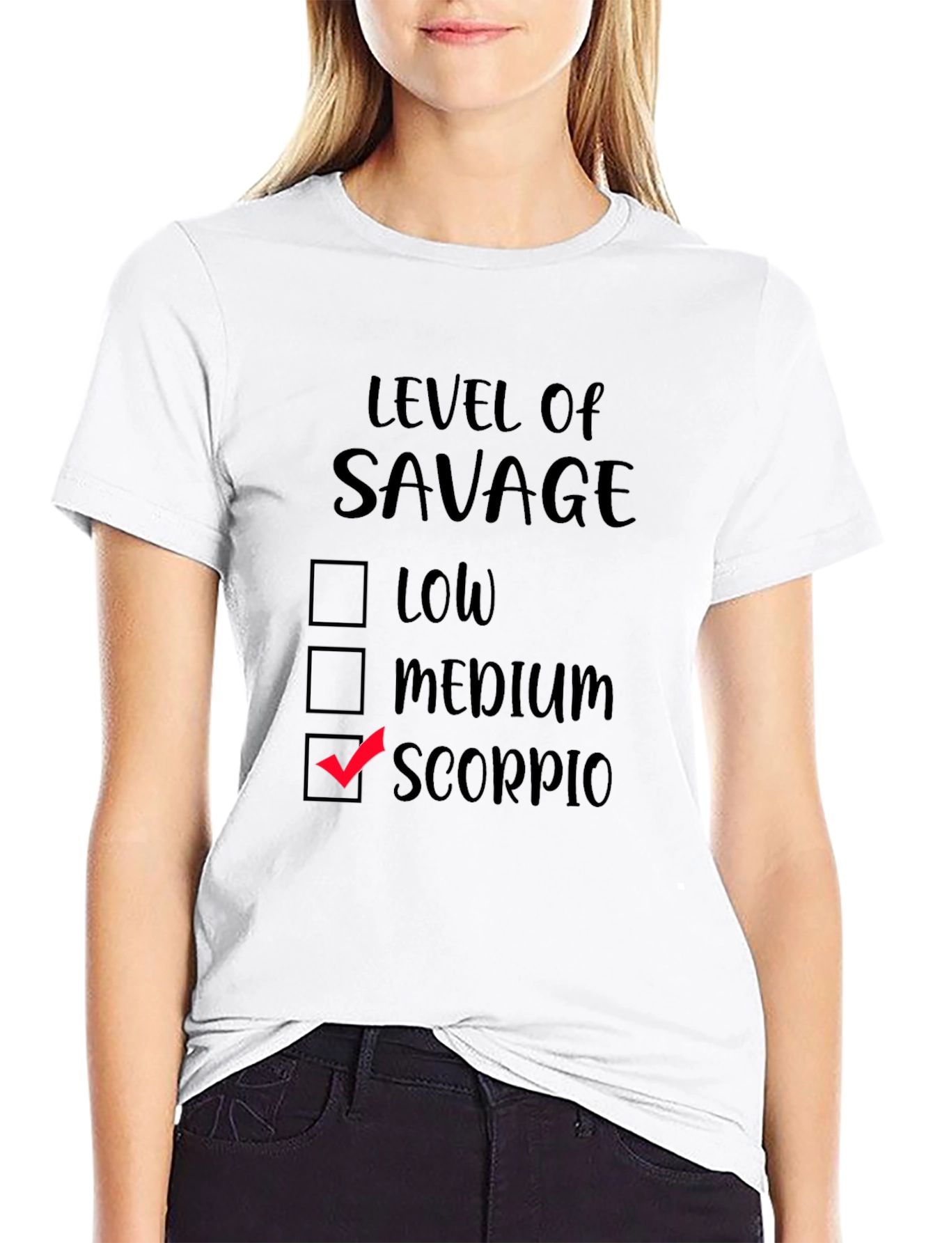 Level of Savage Scorpio Black T-Shirt