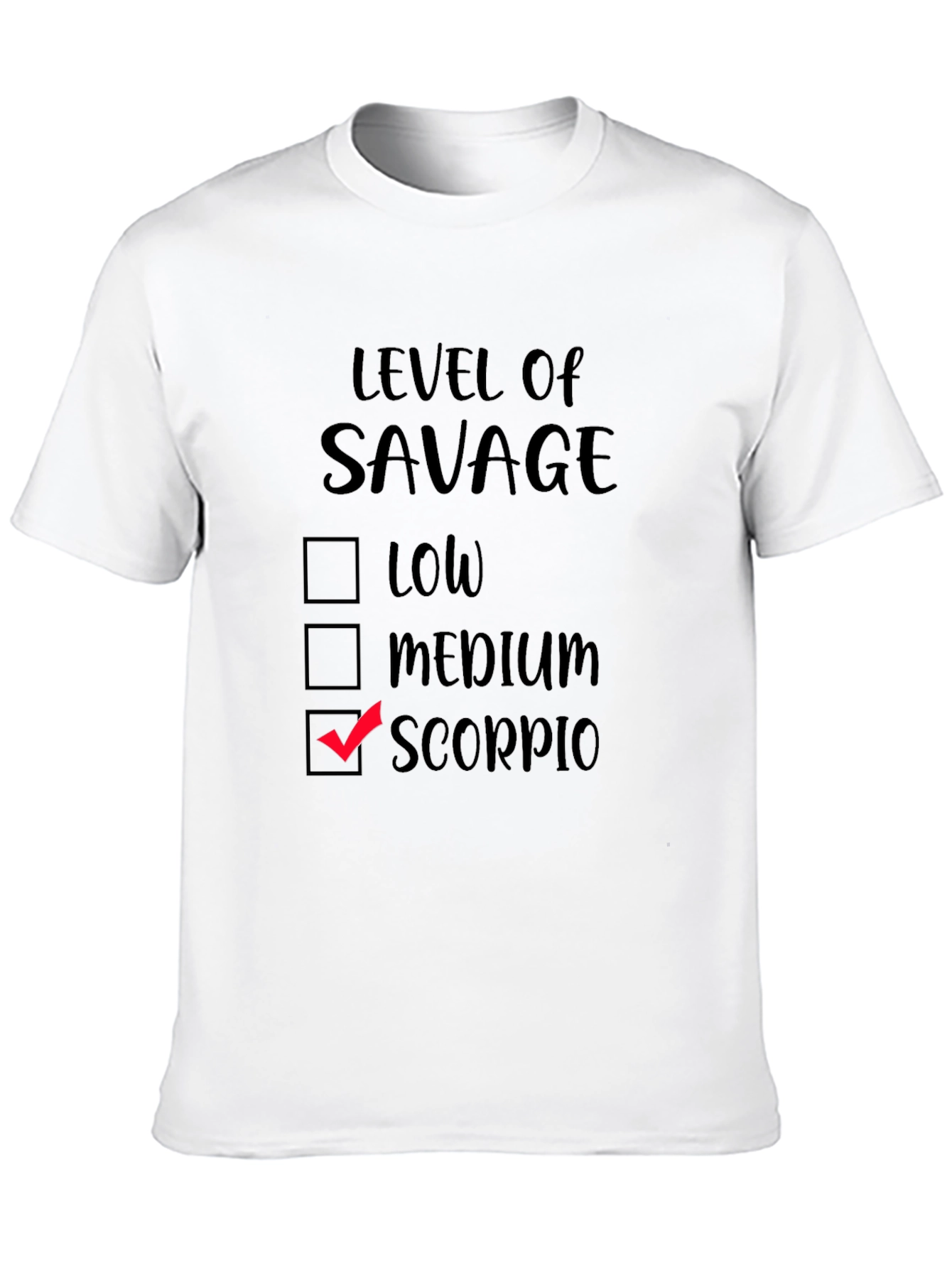 Level of Savage Scorpio Black T-Shirt