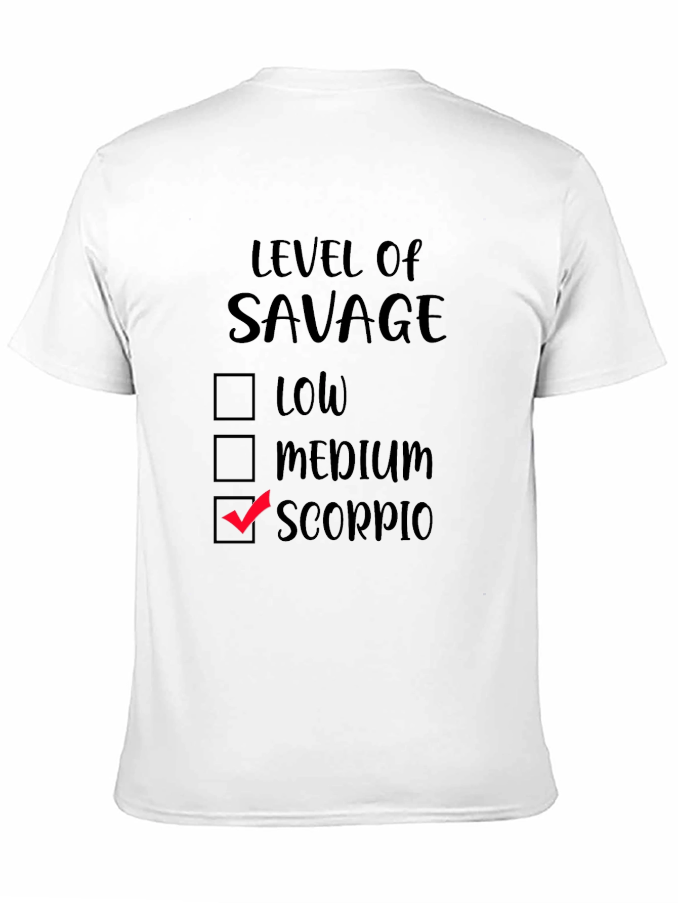 Level of Savage Scorpio Black T-Shirt
