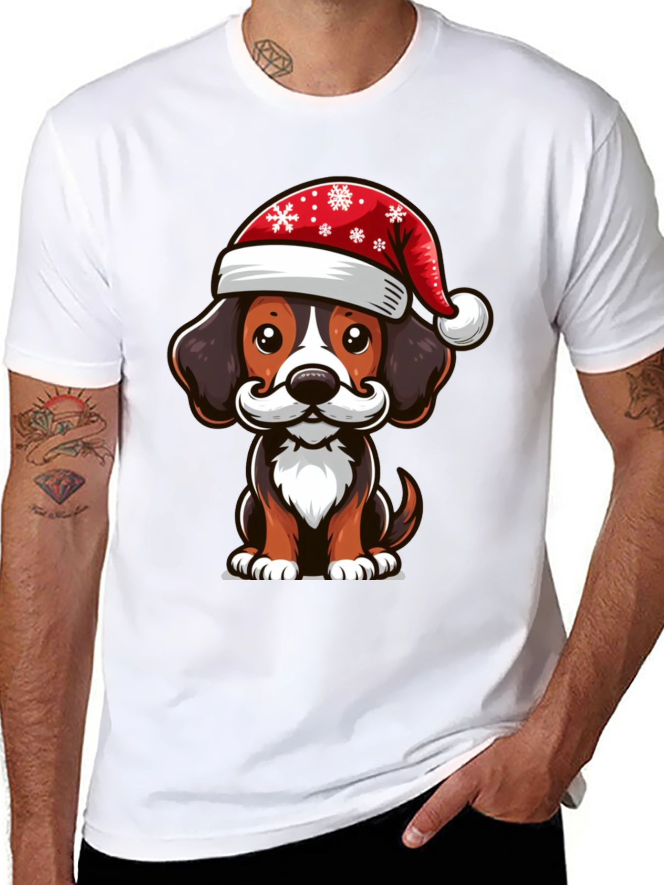 Festive Dog Graphic Tee