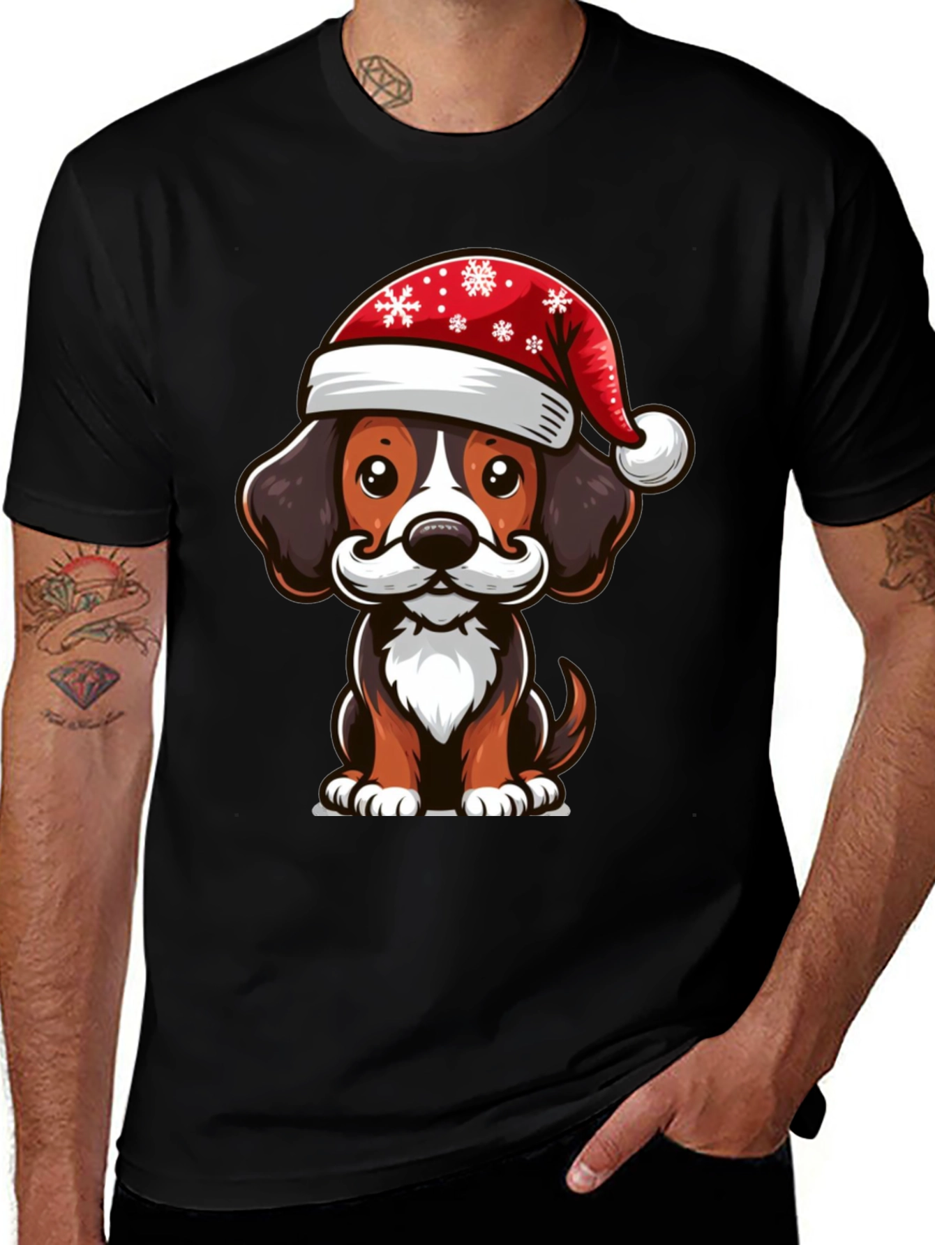 Festive Dog Graphic Tee