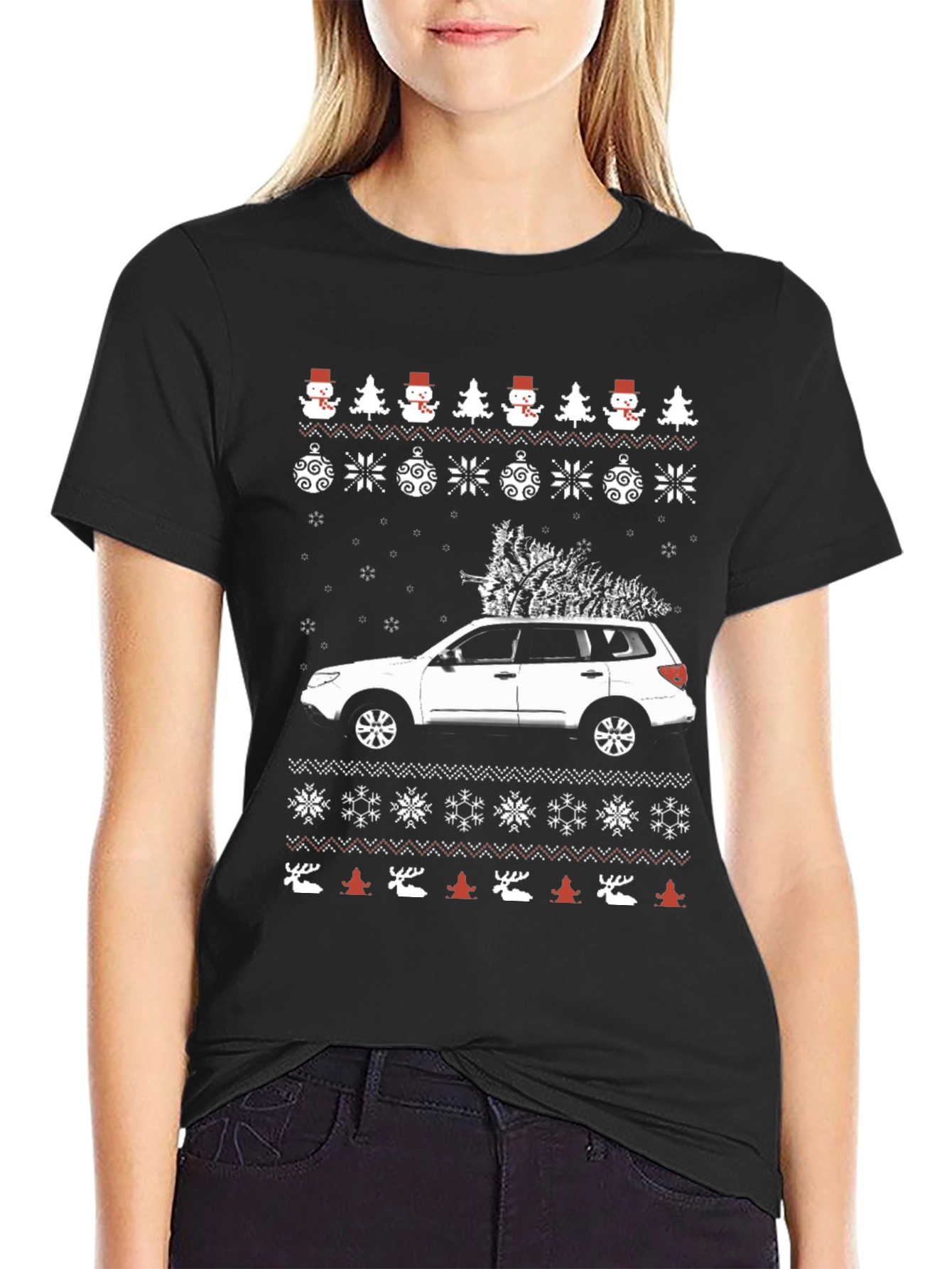 Festive Car Christmas Tree T-Shirt
