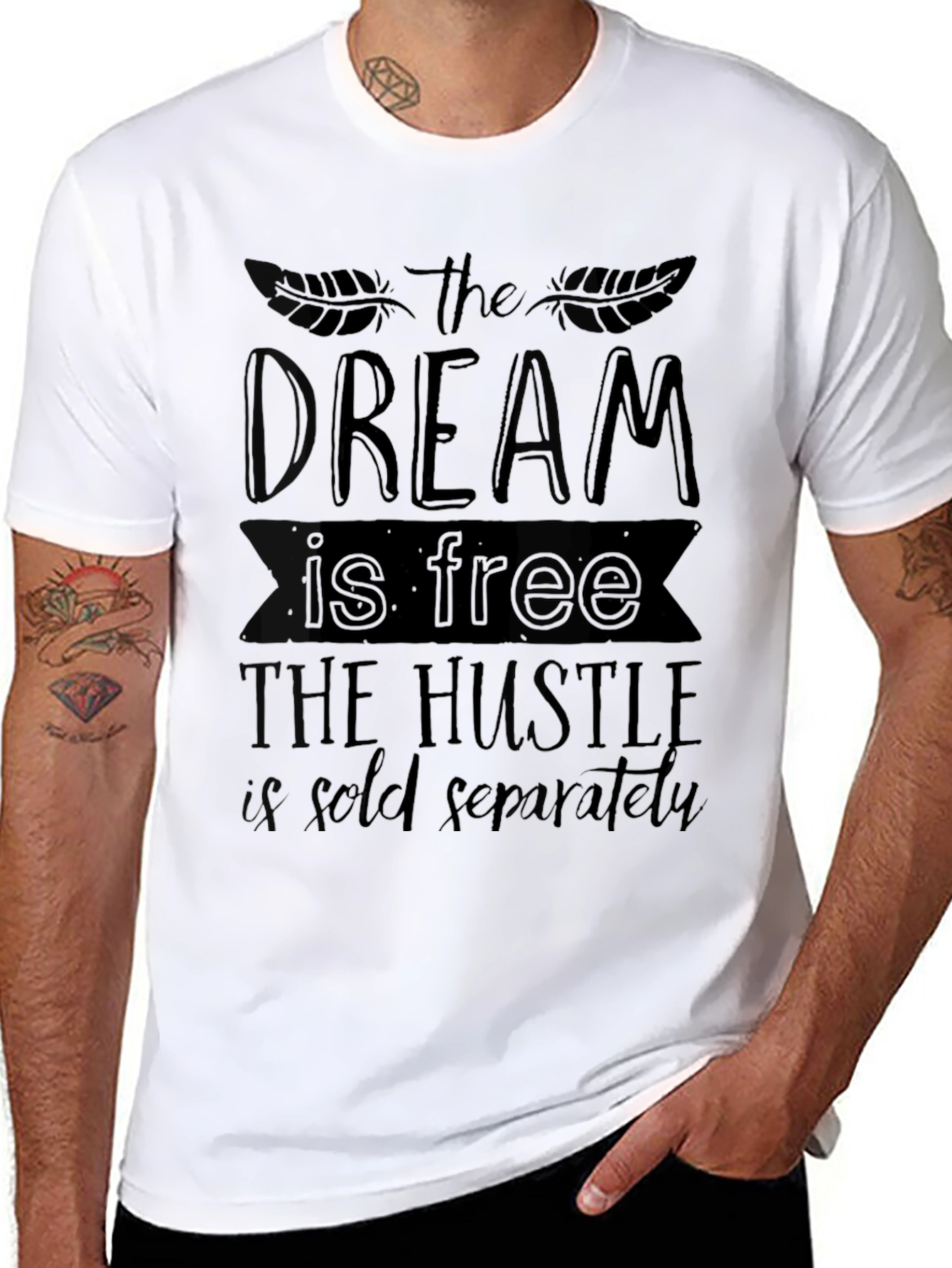 Dream Hustle T-Shirt - Motivational Black Tee