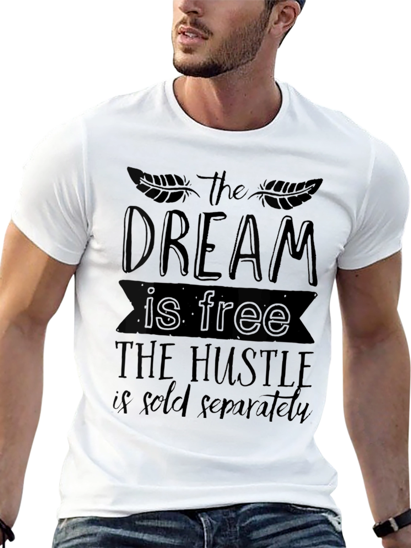 Dream Hustle T-Shirt - Motivational Black Tee