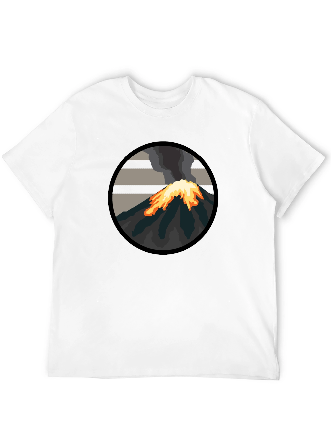 Volcano Graphic Tee - Bold Black T-Shirt