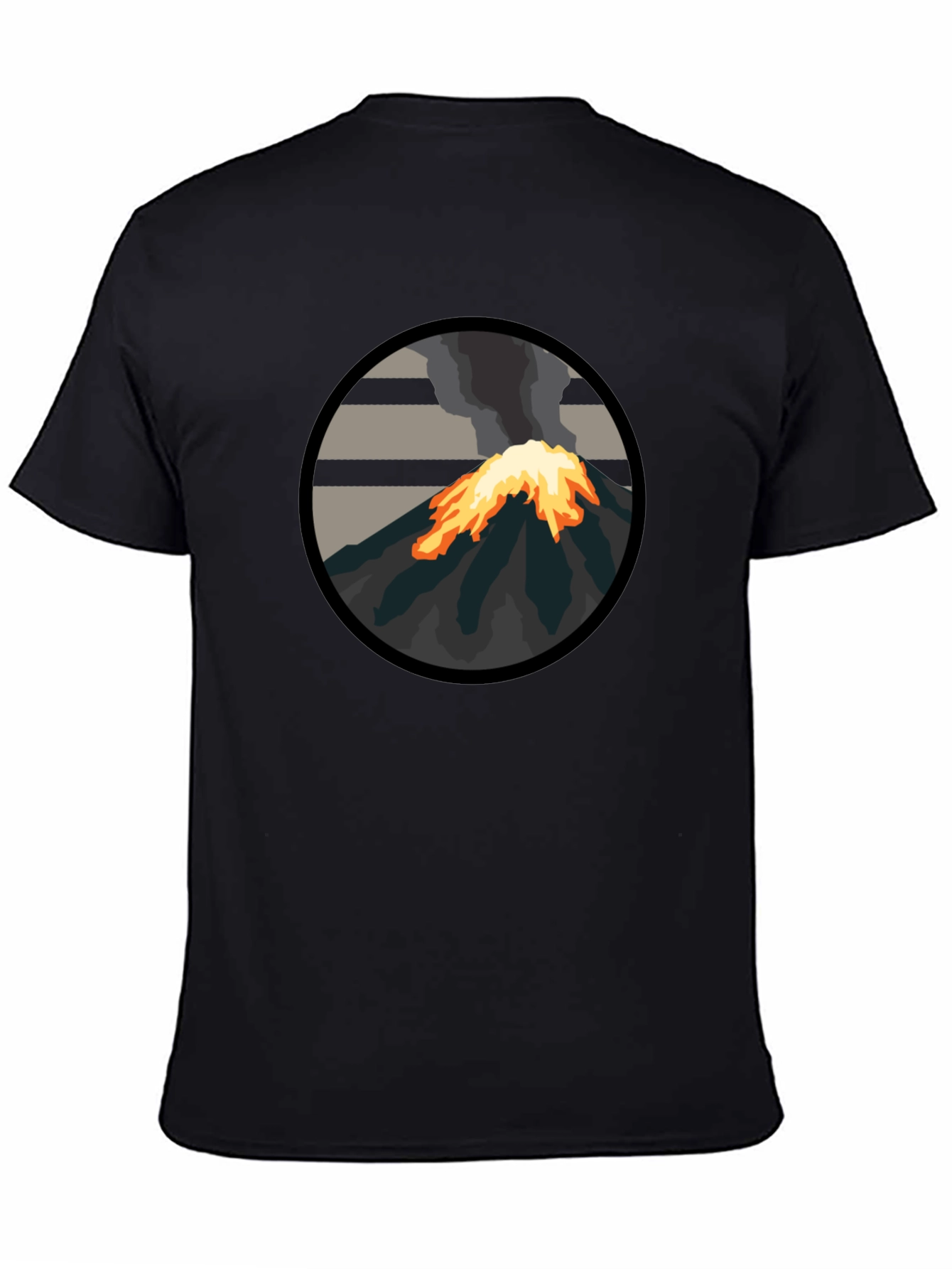 Volcano Graphic Tee - Bold Black T-Shirt