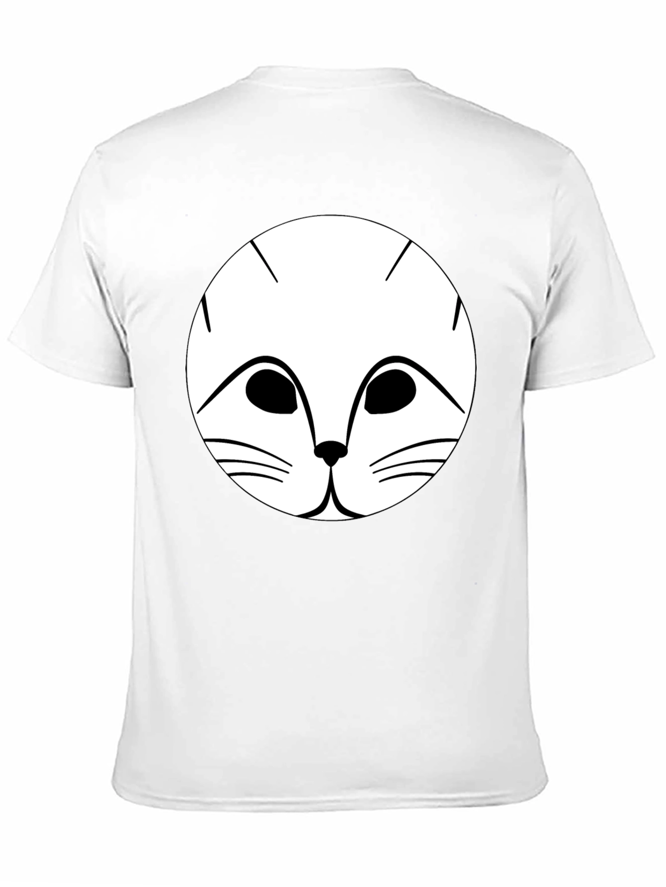 Cute Cat Face Graphic Tee - Unisex Black Shirt