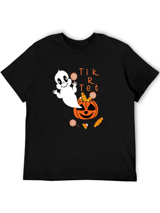Halloween Graphic T-Shirt - Trick or Treat Ghost