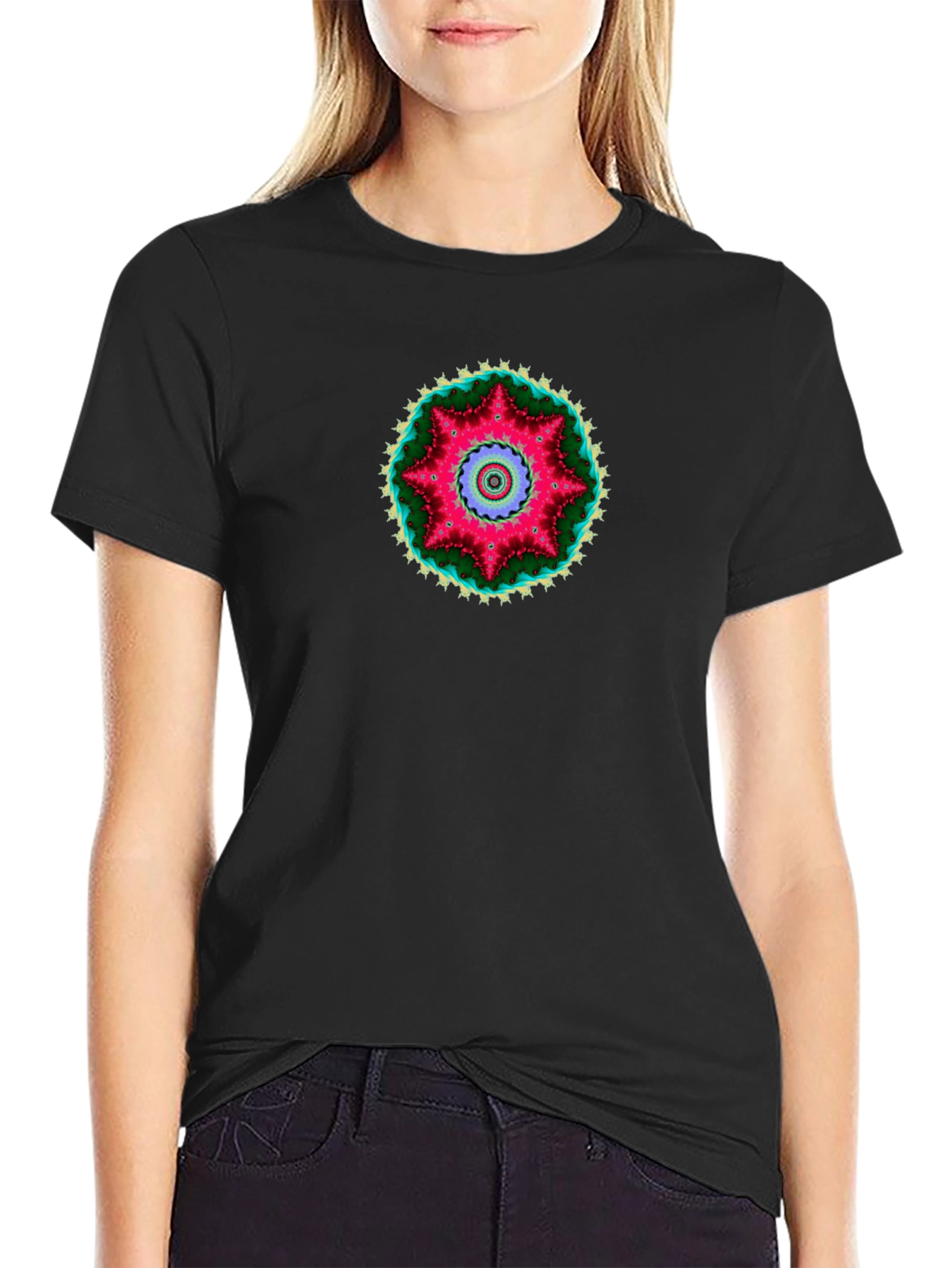 Vibrant Mandala Graphic Tee - Unique Art Shirt