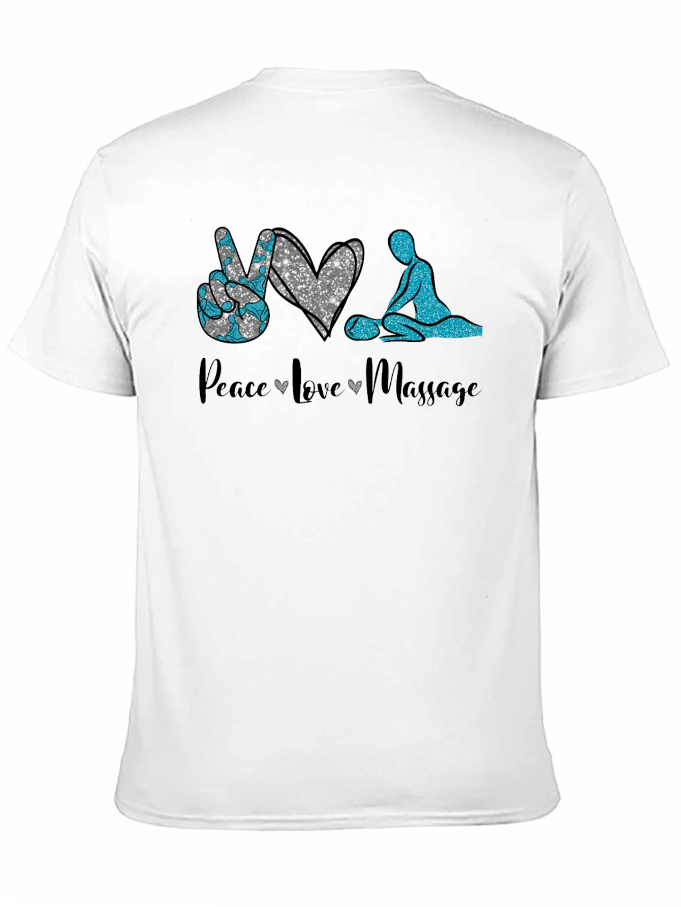 Peace Love Massage Black T-Shirt