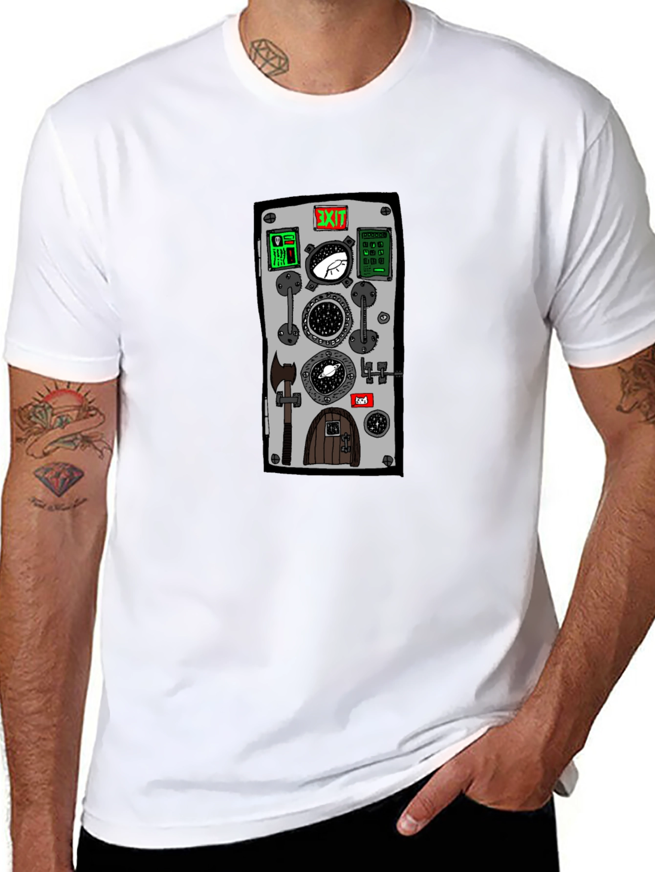 Unique Portal Door Graphic T-Shirt
