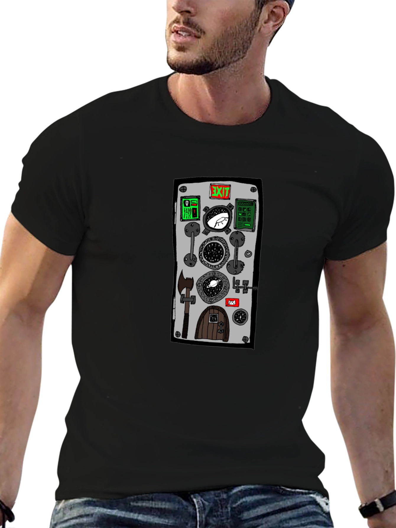 Unique Portal Door Graphic T-Shirt