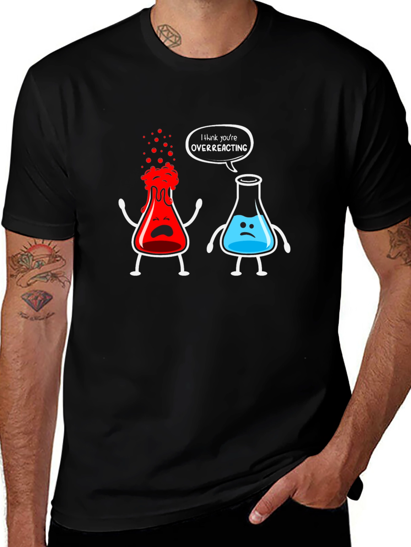 Funny Chemistry Overreacting Graphic T-Shirt