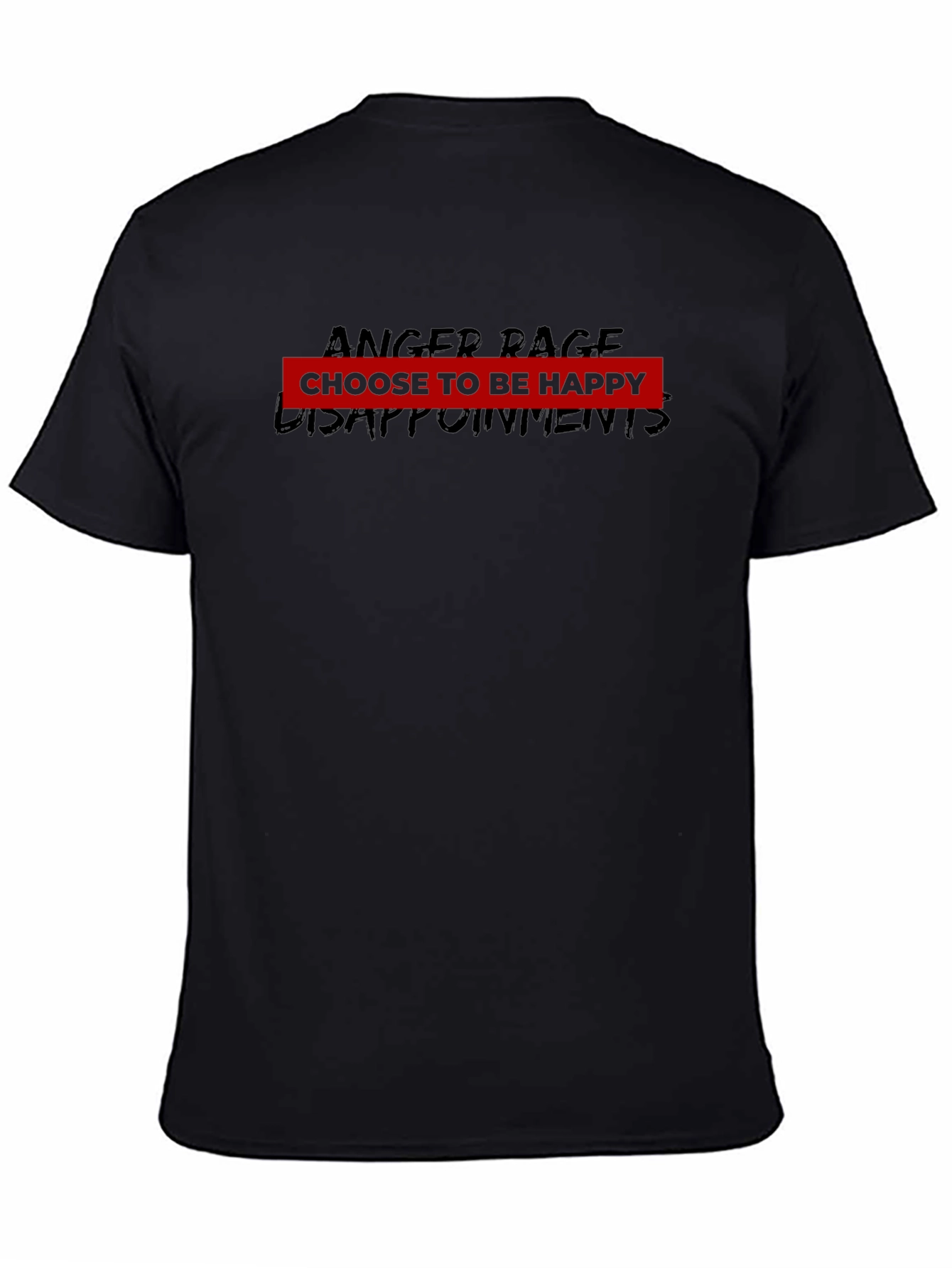 Choose To Be Happy Black Graphic Tee