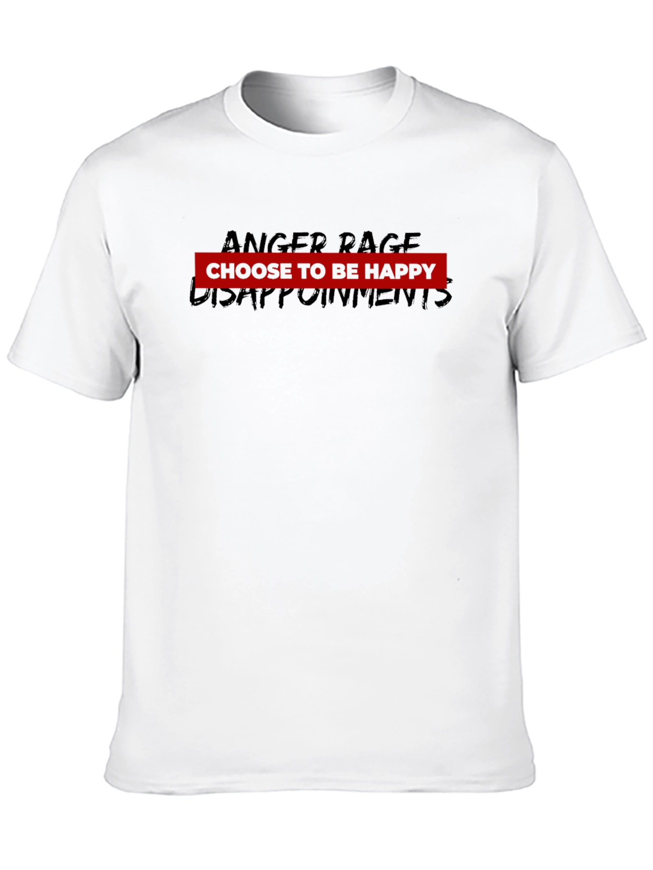 Choose To Be Happy Black Graphic Tee