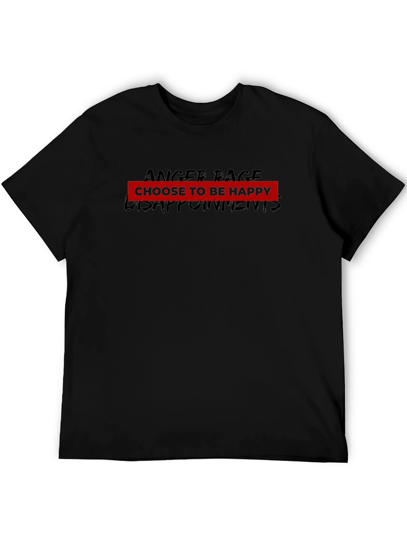 Choose To Be Happy Black Graphic Tee