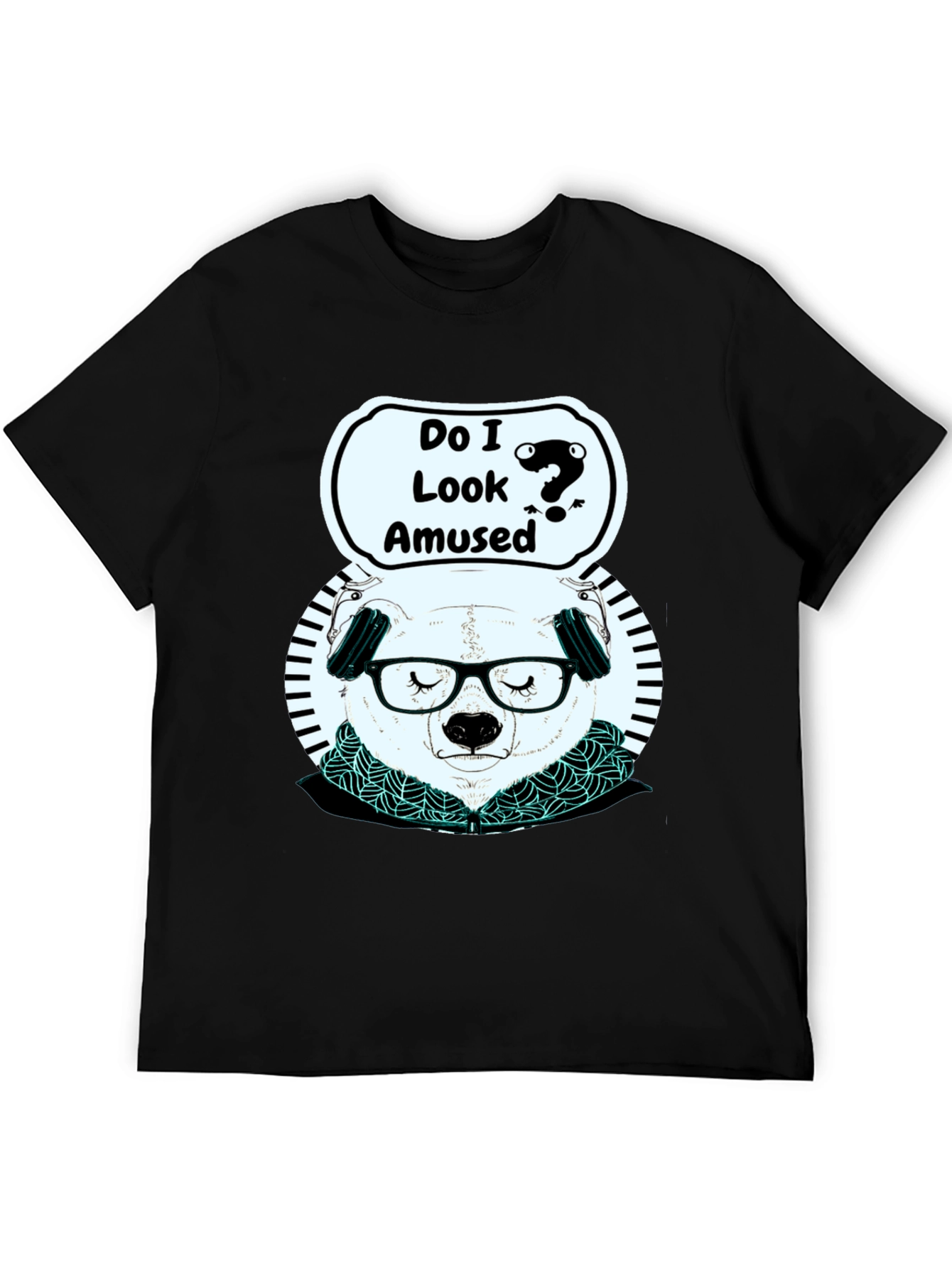 Amused Panda Graphic T-Shirt