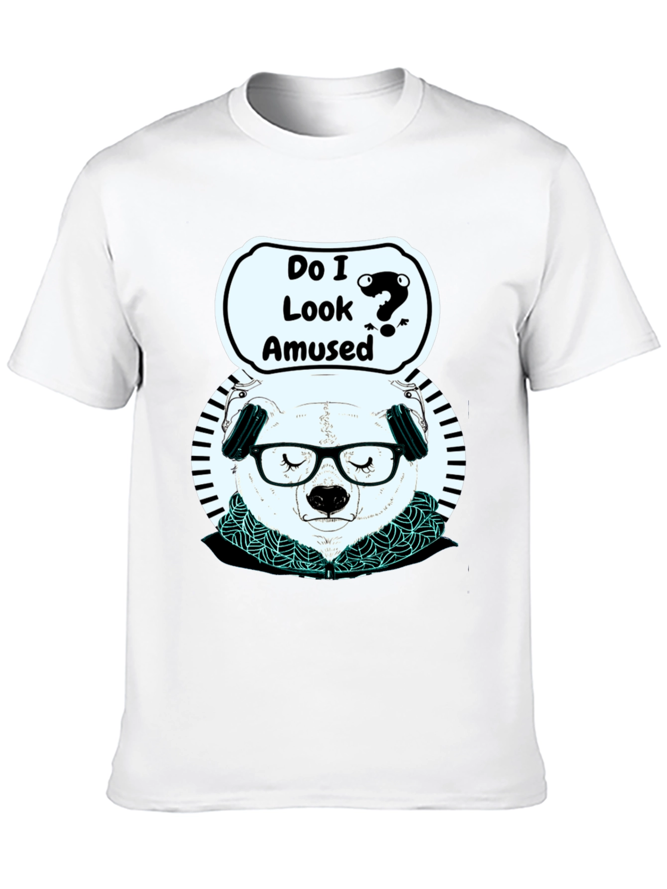 Amused Panda Graphic T-Shirt