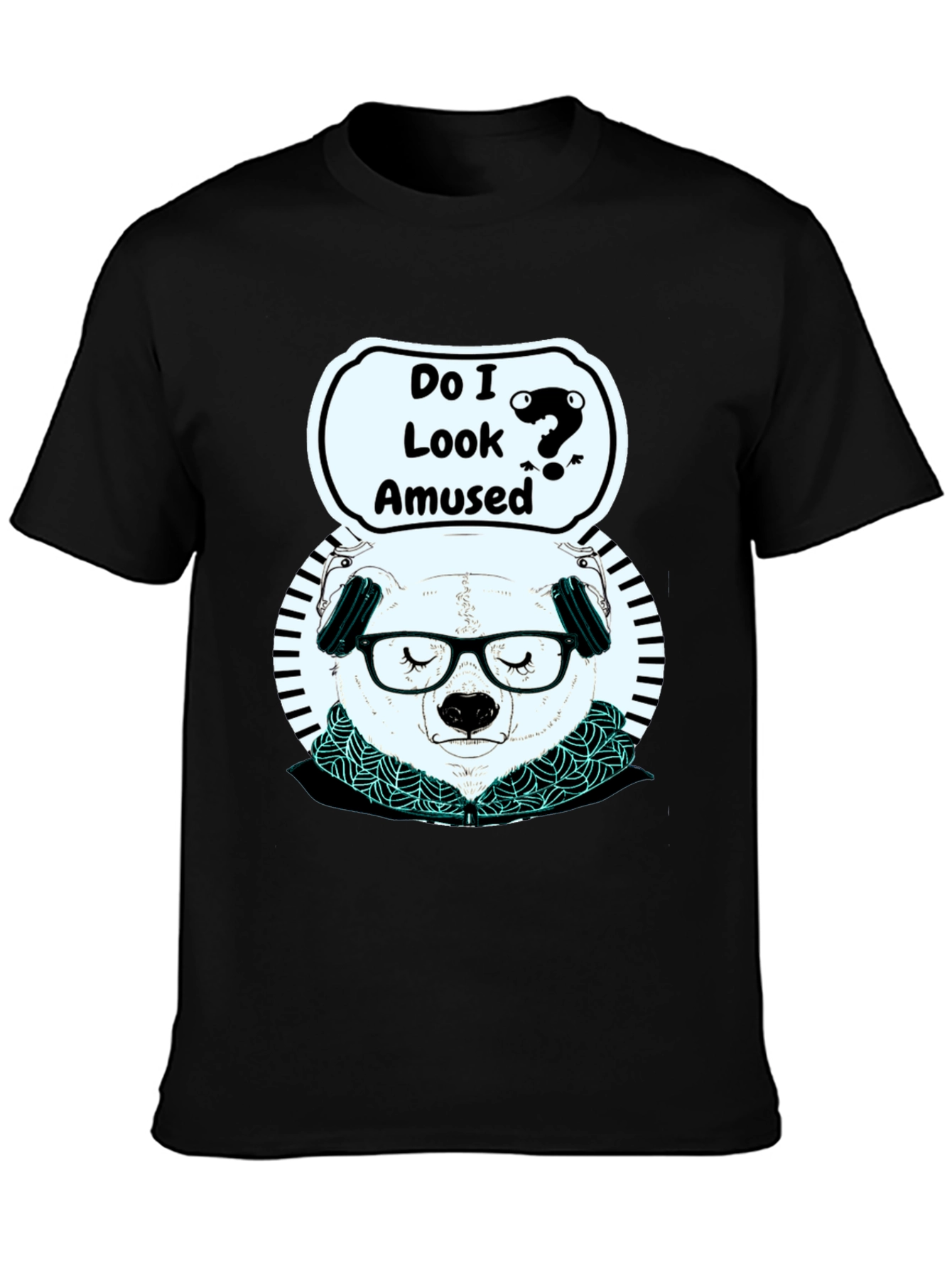 Amused Panda Graphic T-Shirt