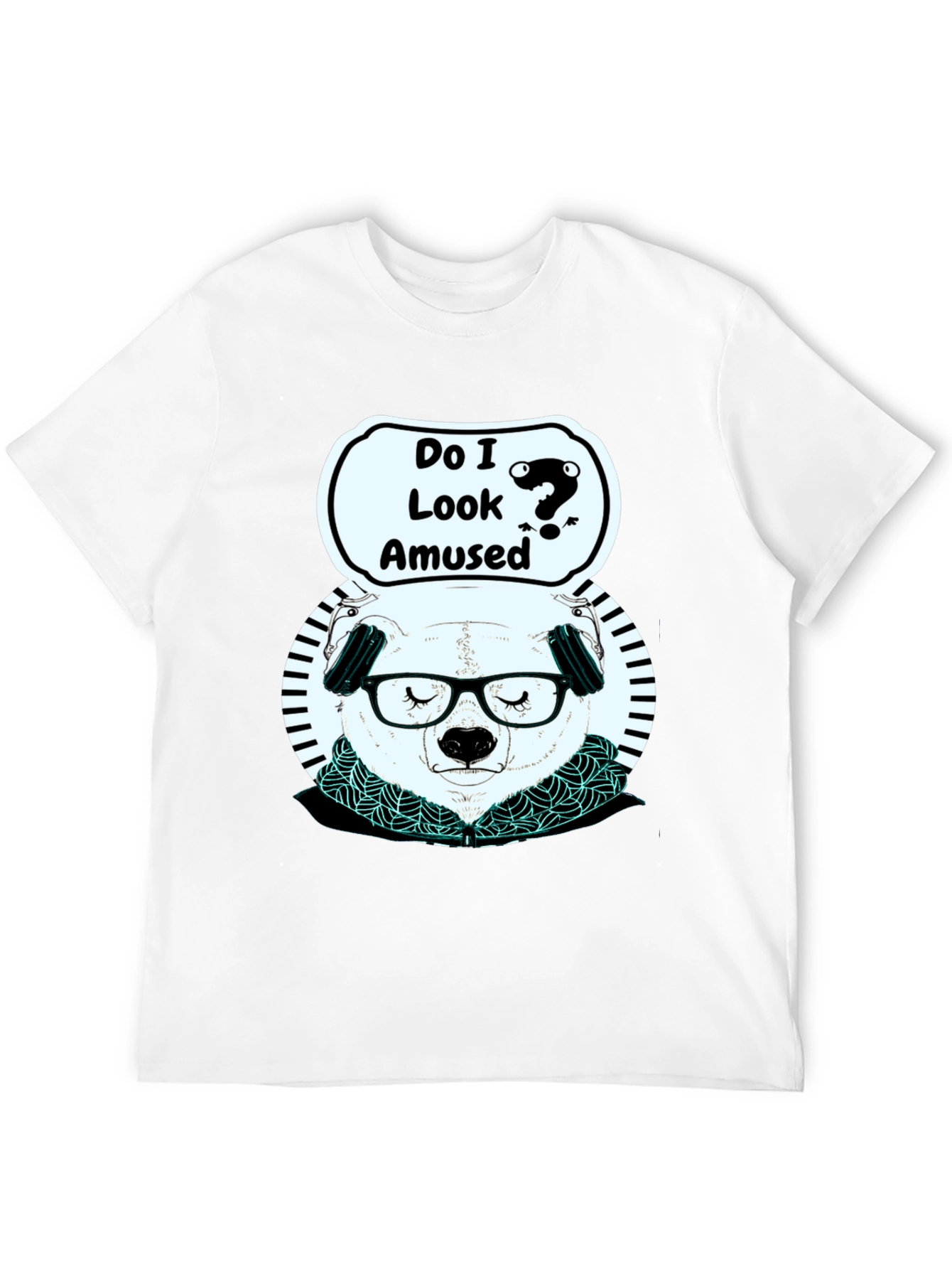 Amused Panda Graphic T-Shirt