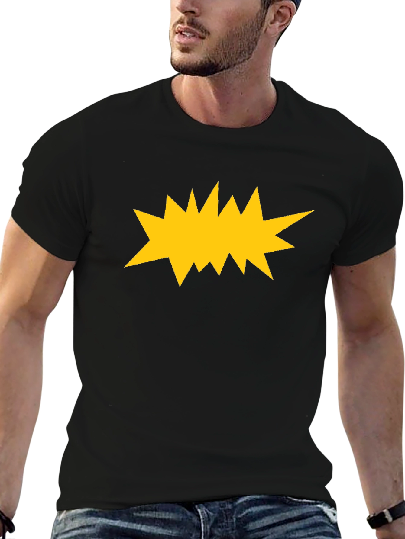 Bold Graphic Black T-Shirt - Pop Art Explosion