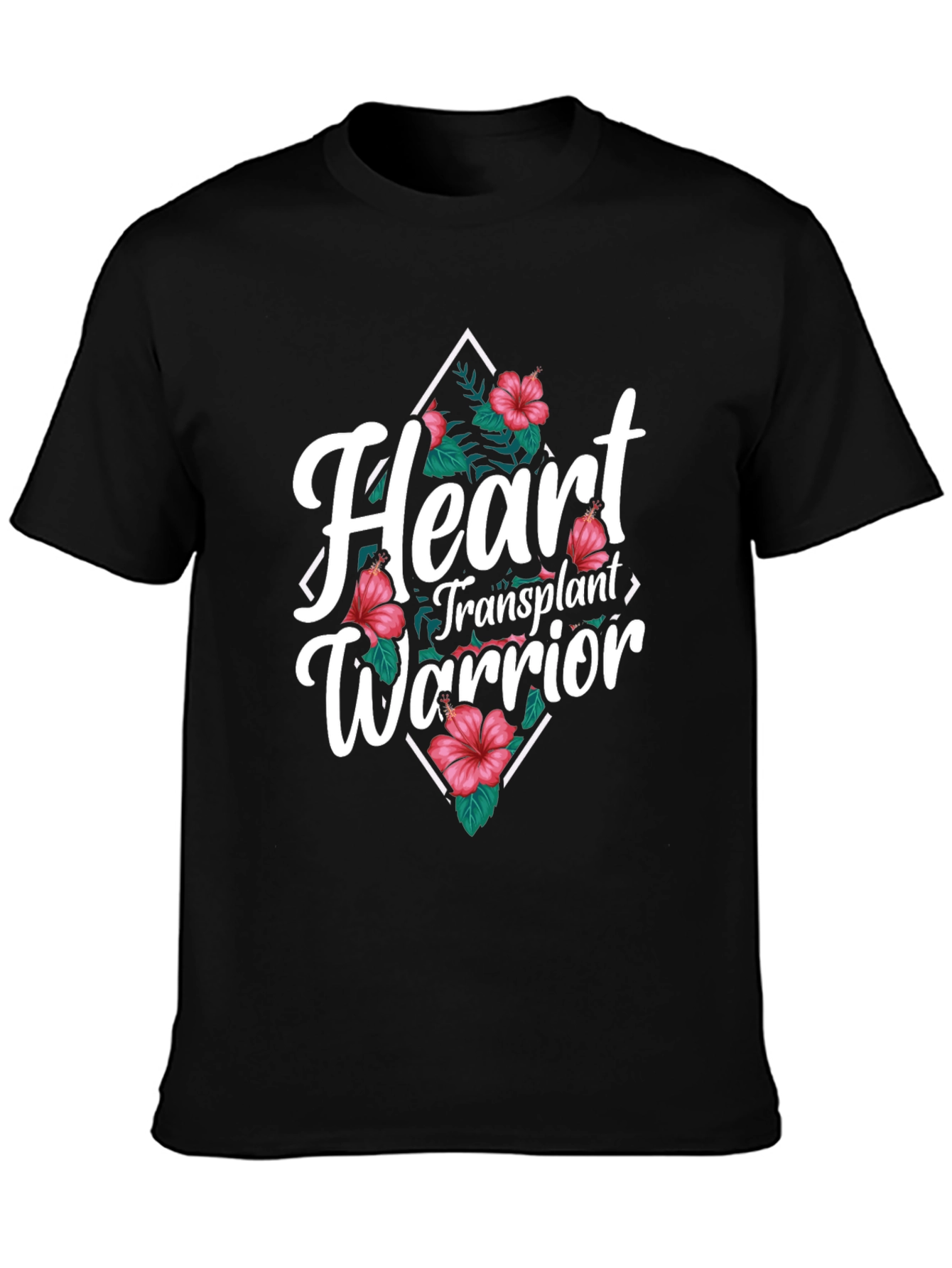 Heart Transplant Warrior Floral T-Shirt