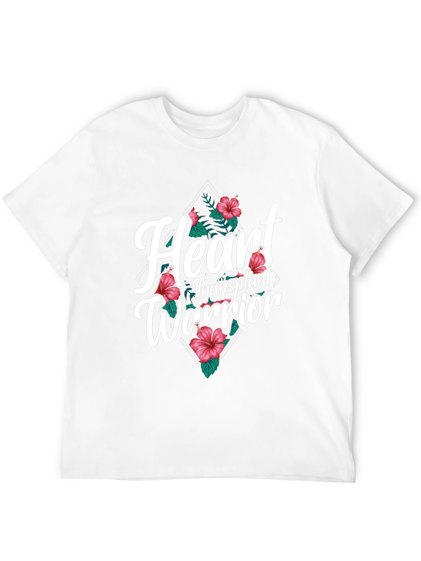 Heart Transplant Warrior Floral T-Shirt