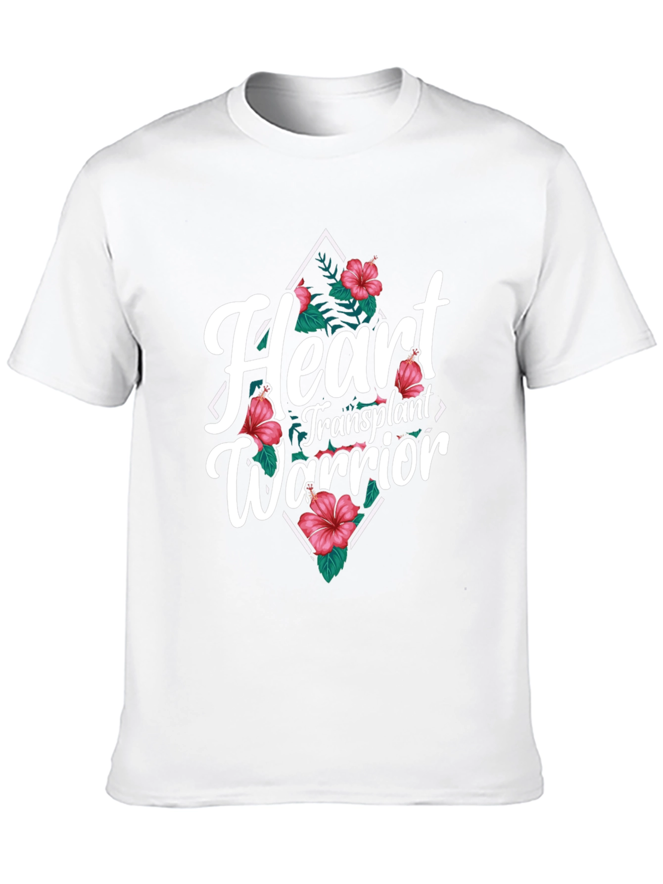 Heart Transplant Warrior Floral T-Shirt