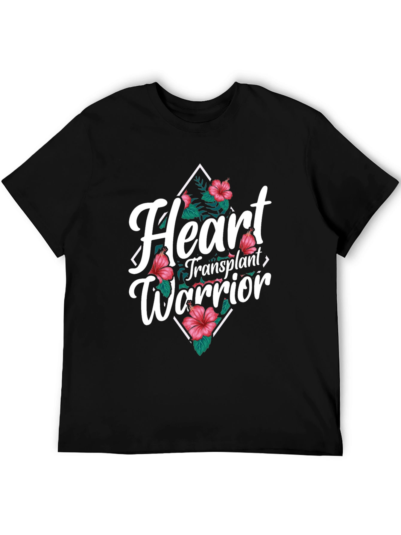 Heart Transplant Warrior Floral T-Shirt