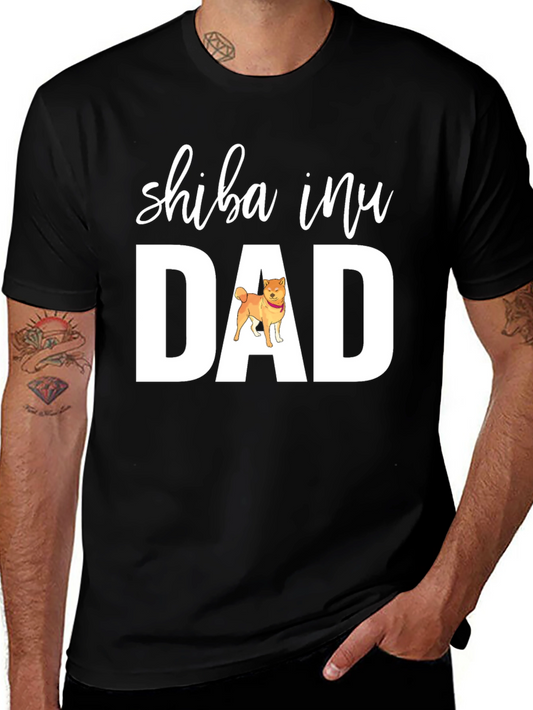 Shiba Inu Dad Graphic T-Shirt - Perfect Dog Lover Gift