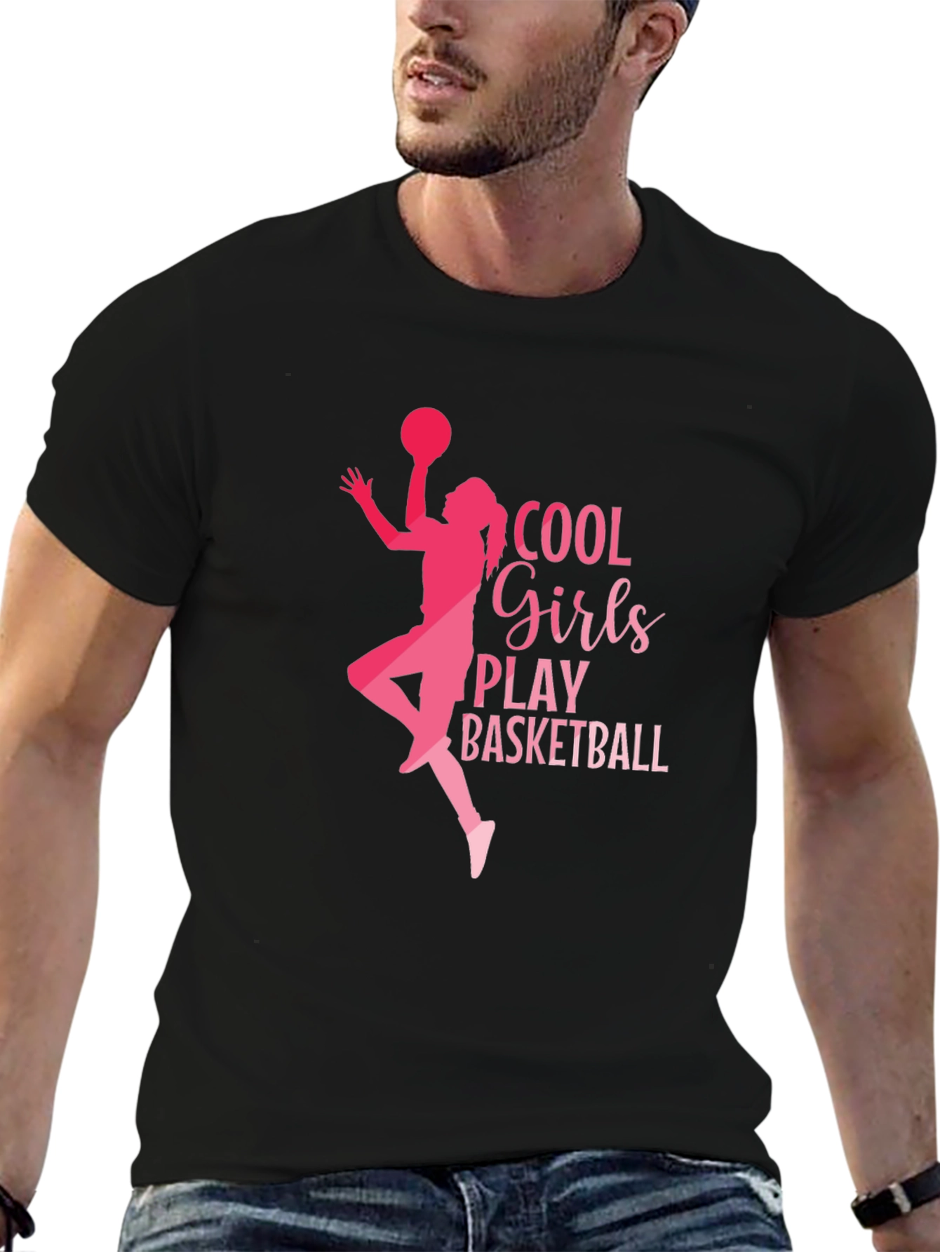 Cool Girls Play Basketball Graphic Tee