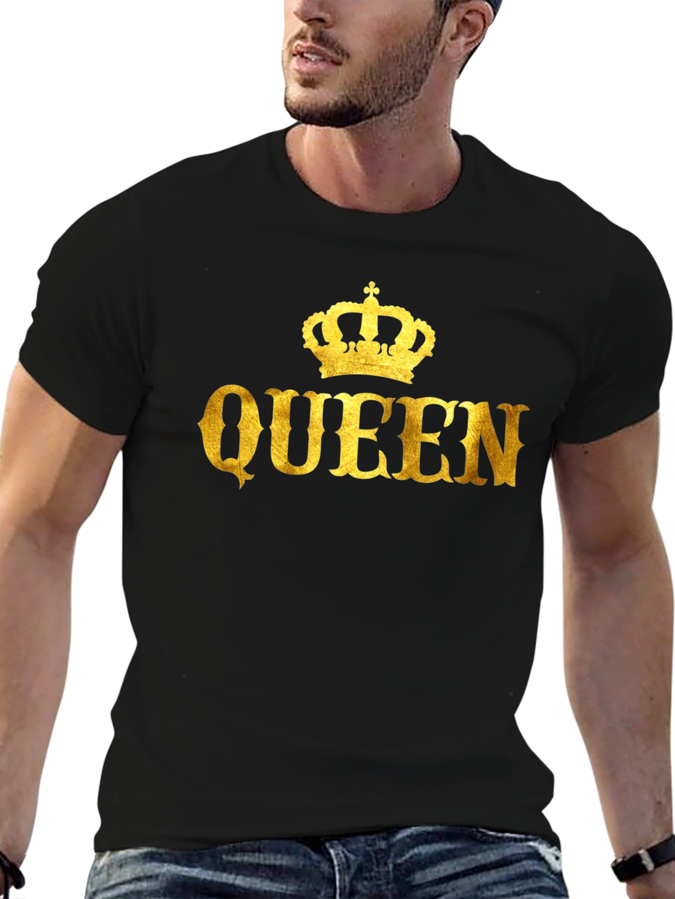 Queen Crown Graphic Black T-Shirt