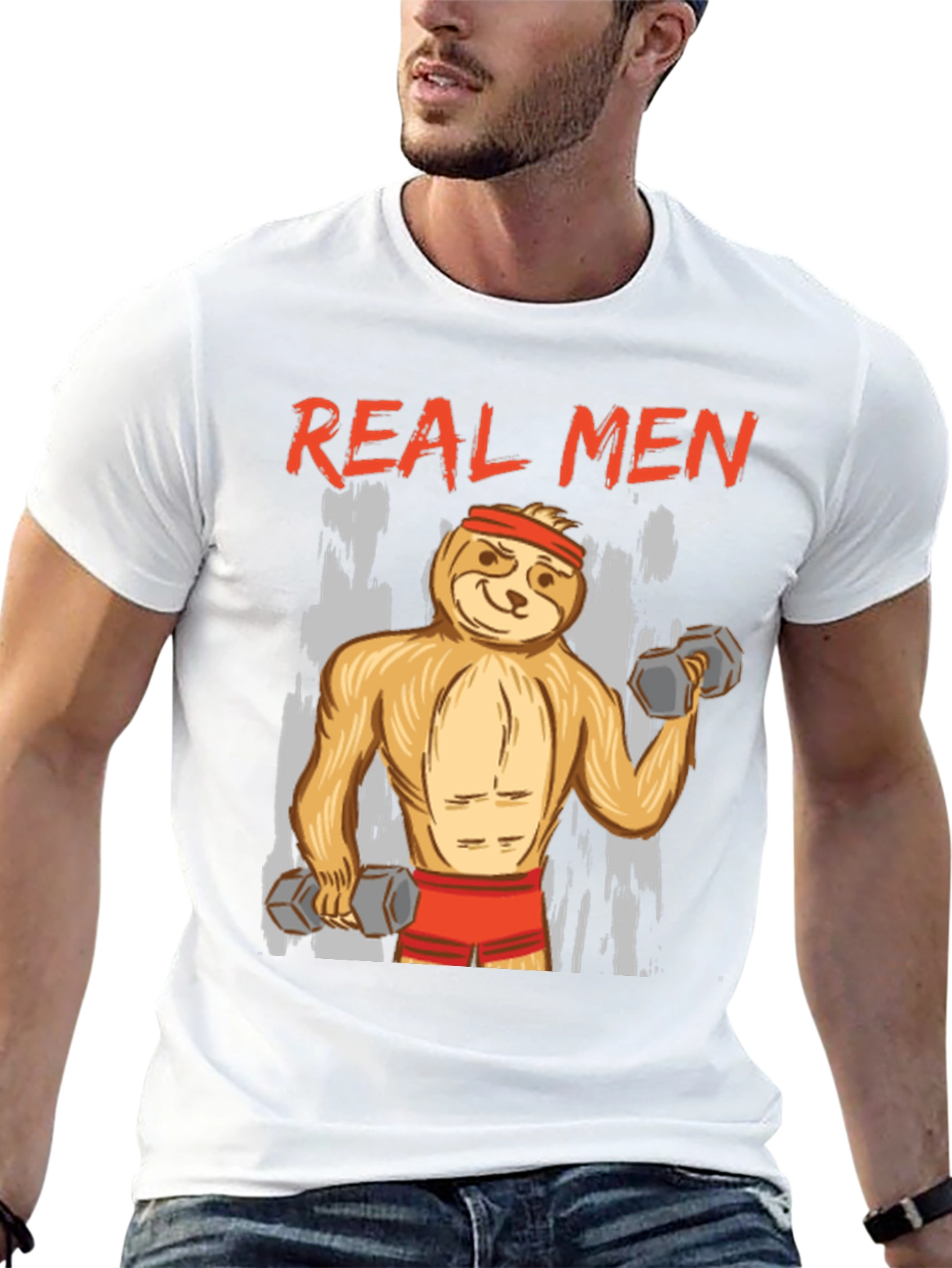 Real Men Sloth Gym T-Shirt